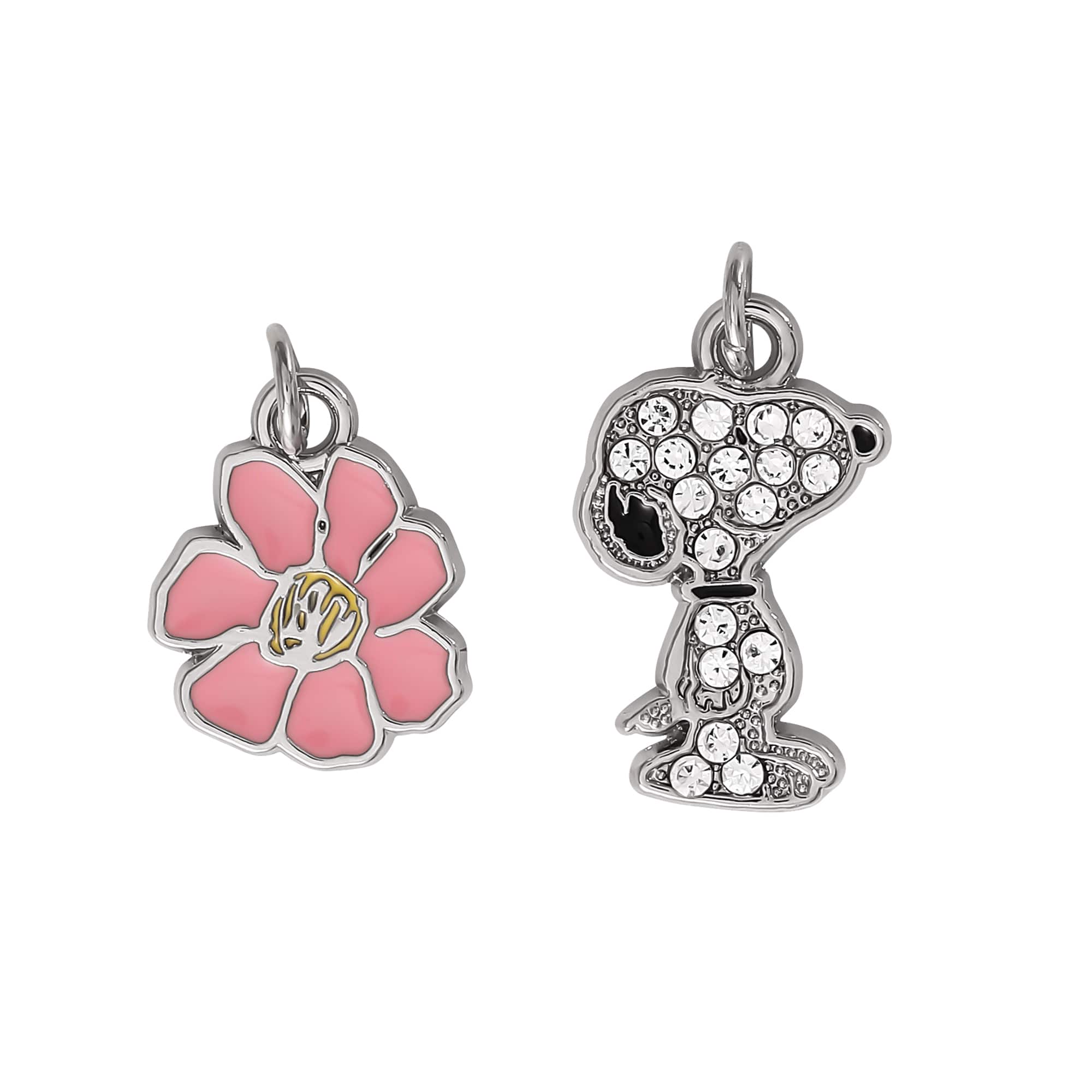 Peanuts® Snoopy Bling & Flower 2-Piece Charm Set