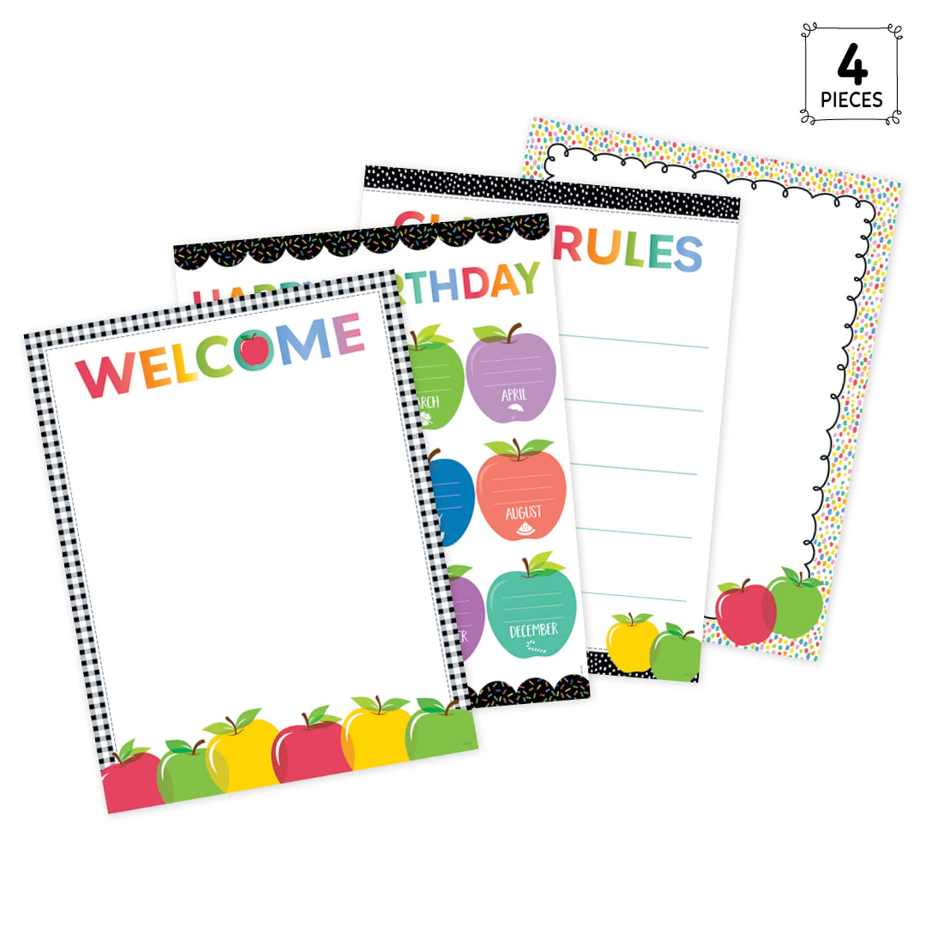 Creative Teaching Press® 17" x 22" Apple Time Classroom Essentials Charts Set