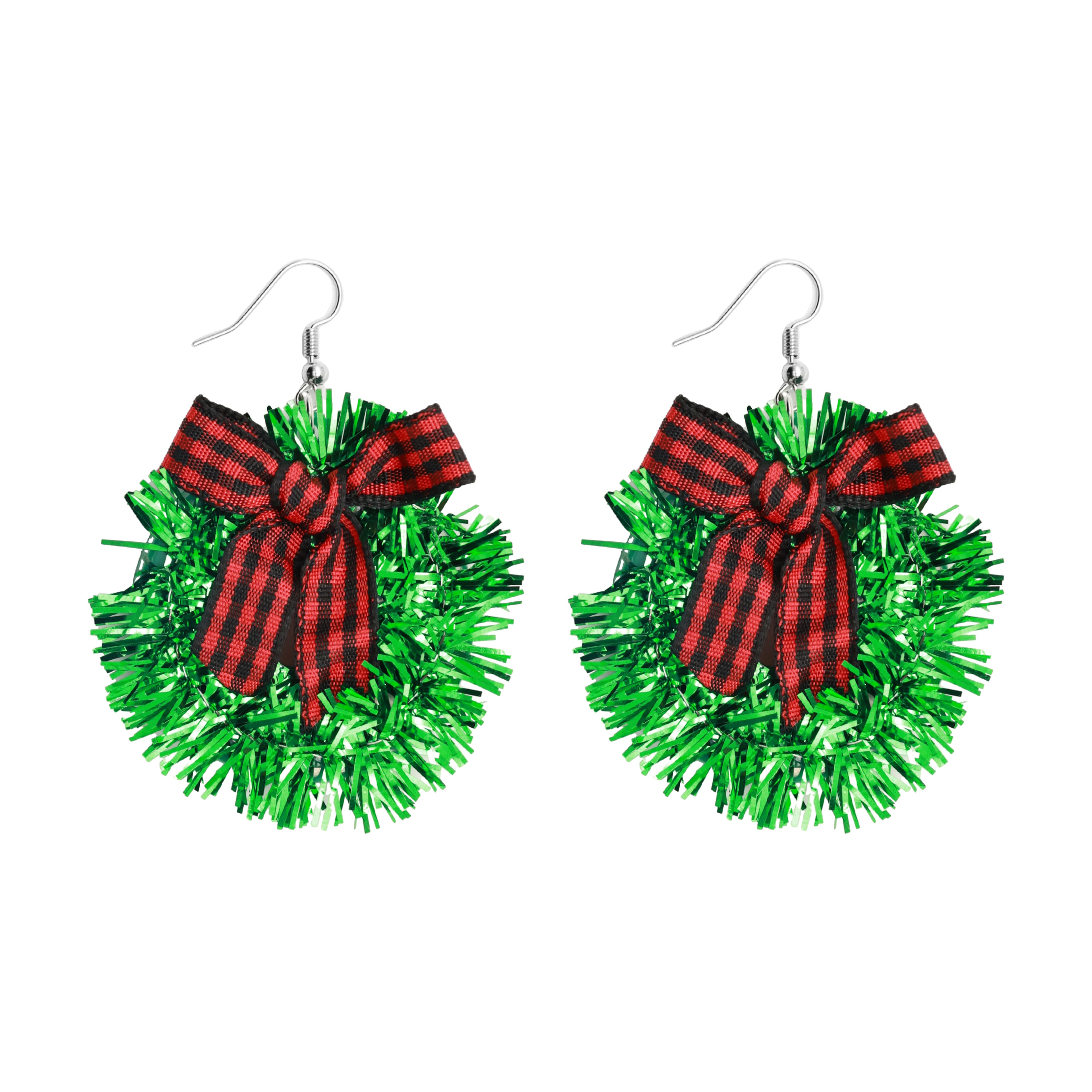 Tinsel Wreath Light-Up Earrings by Celebrate It&#x2122;