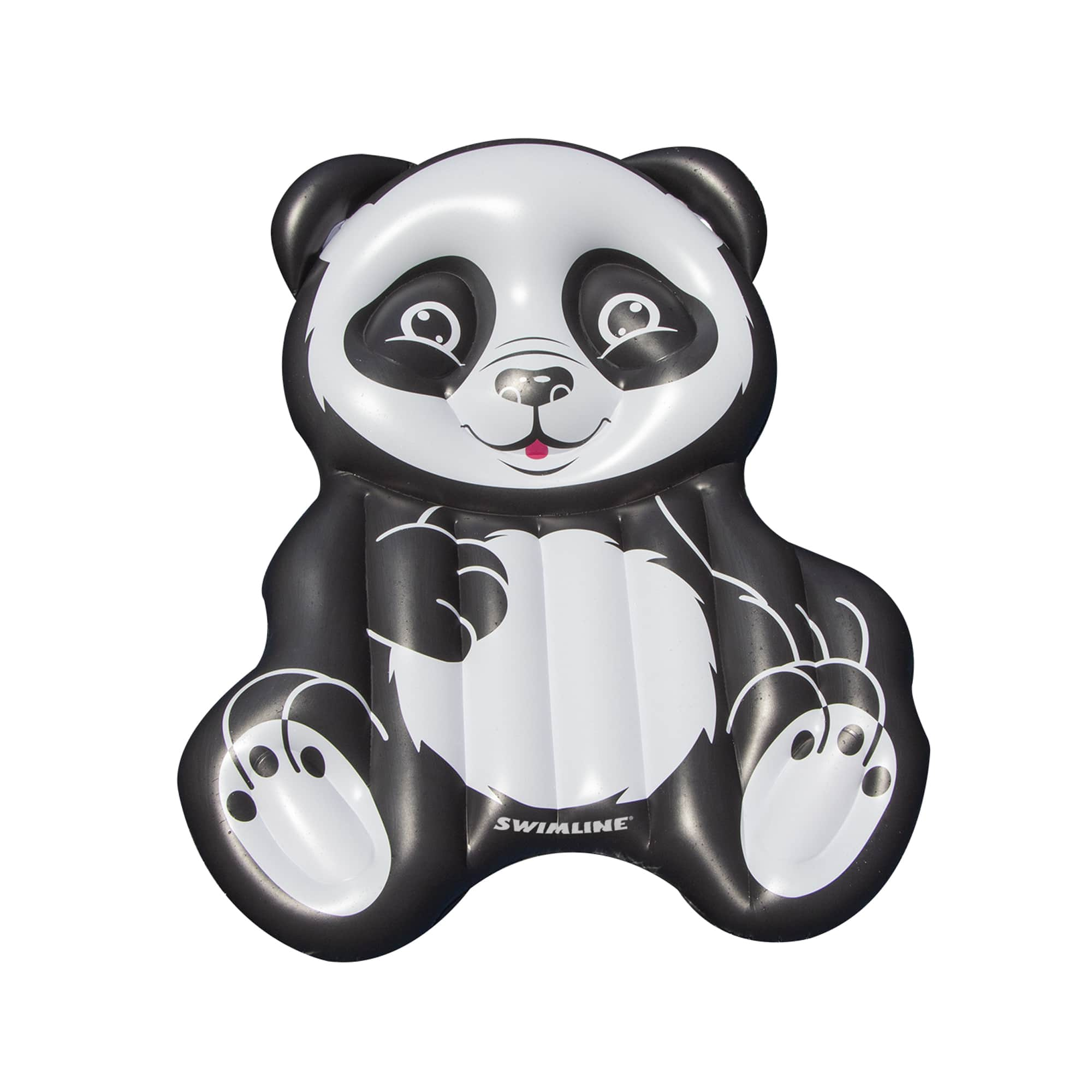 Swimline 71&#x22; Inflatable Black &#x26; White Panda Pool Float