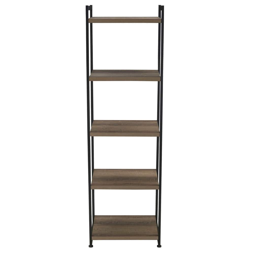 Household Essentials Jamestown 59" 5-Shelf Narrow Bookshelf