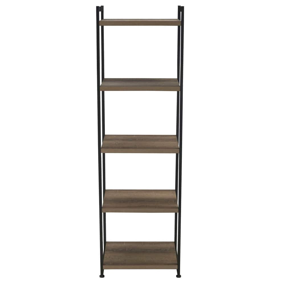 Household Essentials Jamestown 59&#x22; 5-Shelf Narrow Bookshelf