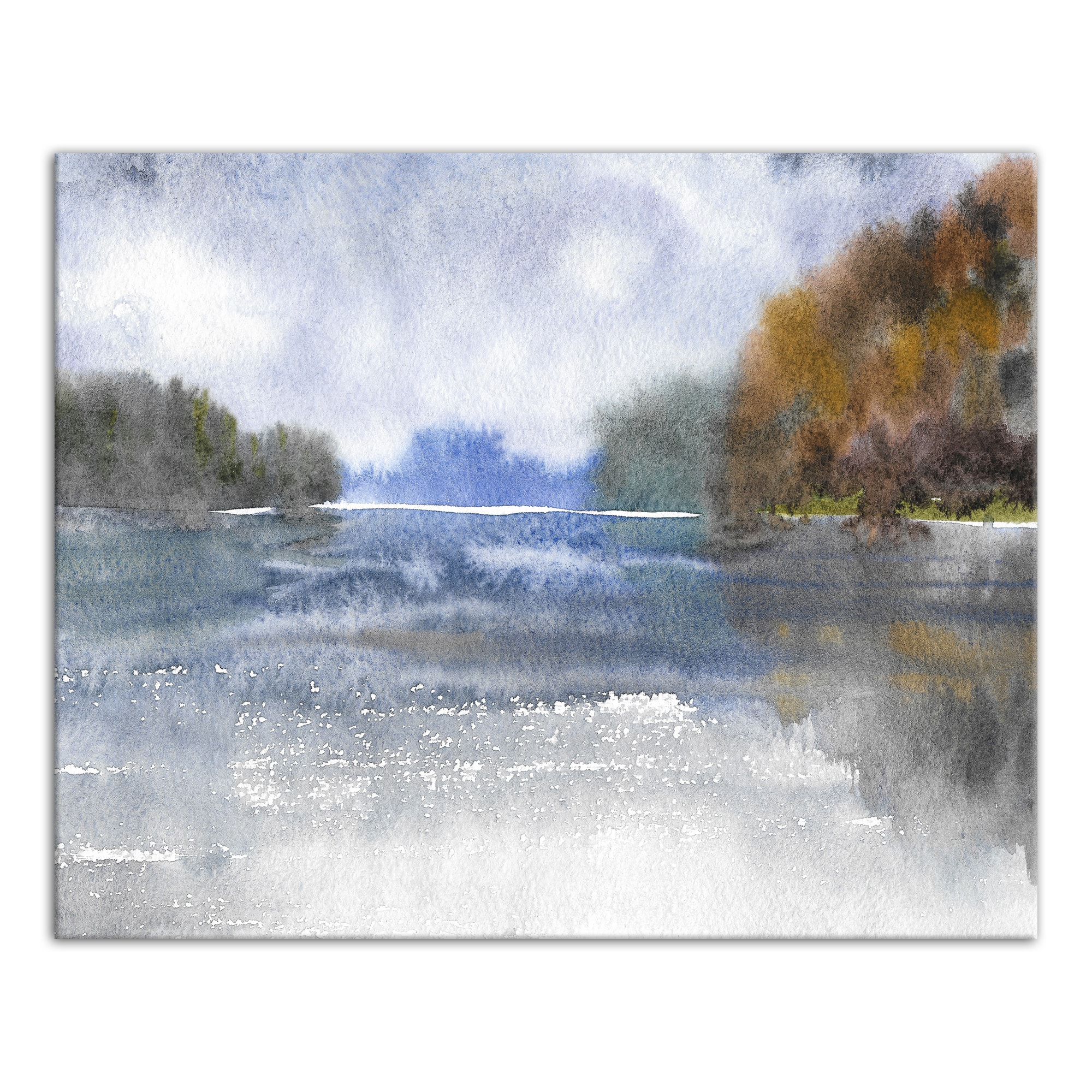 Watercolor Waterscape Canvas Wall Art