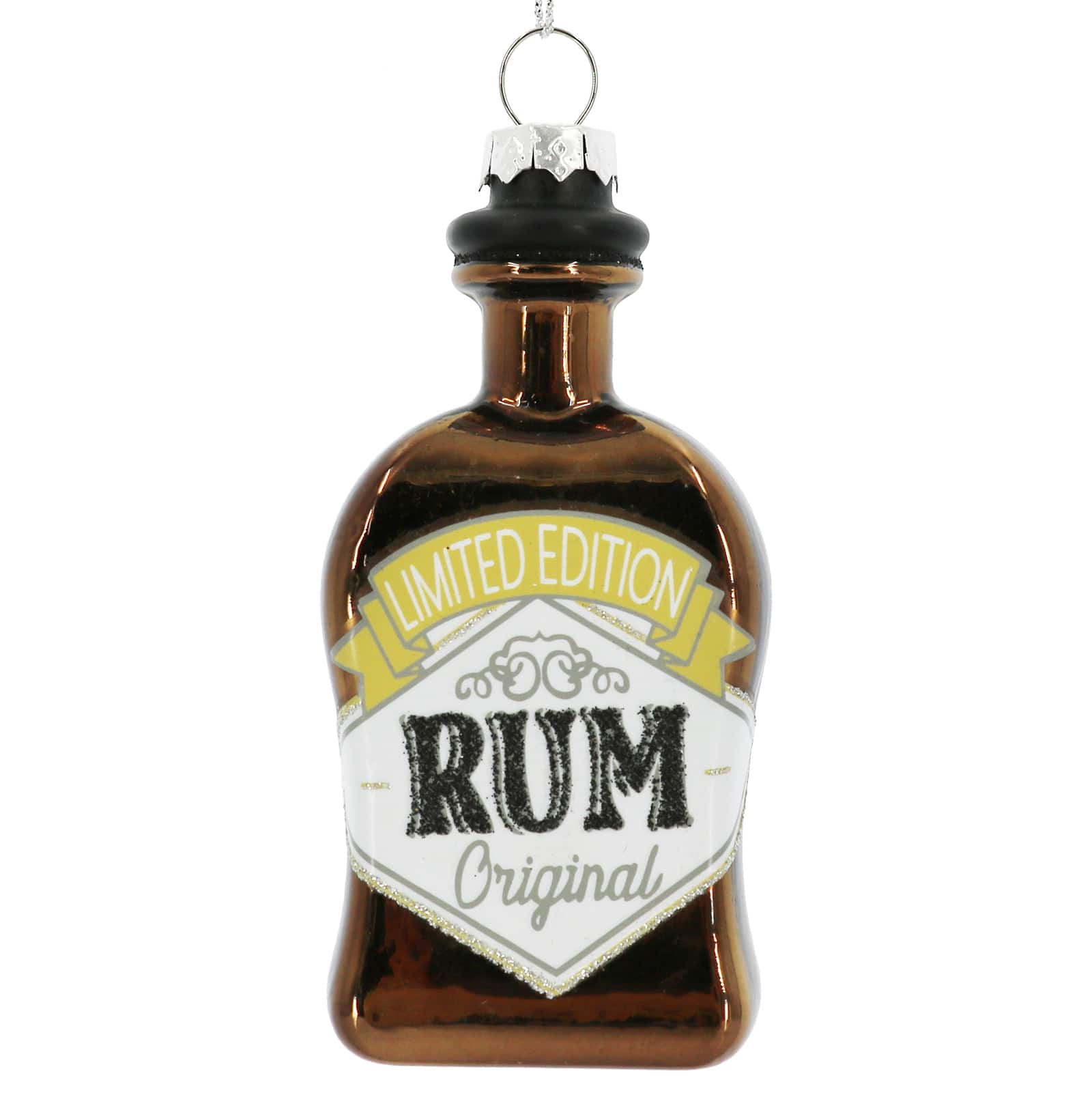 4.5&#x22; Rum Bottle Glass Ornament by Ashland&#xAE;
