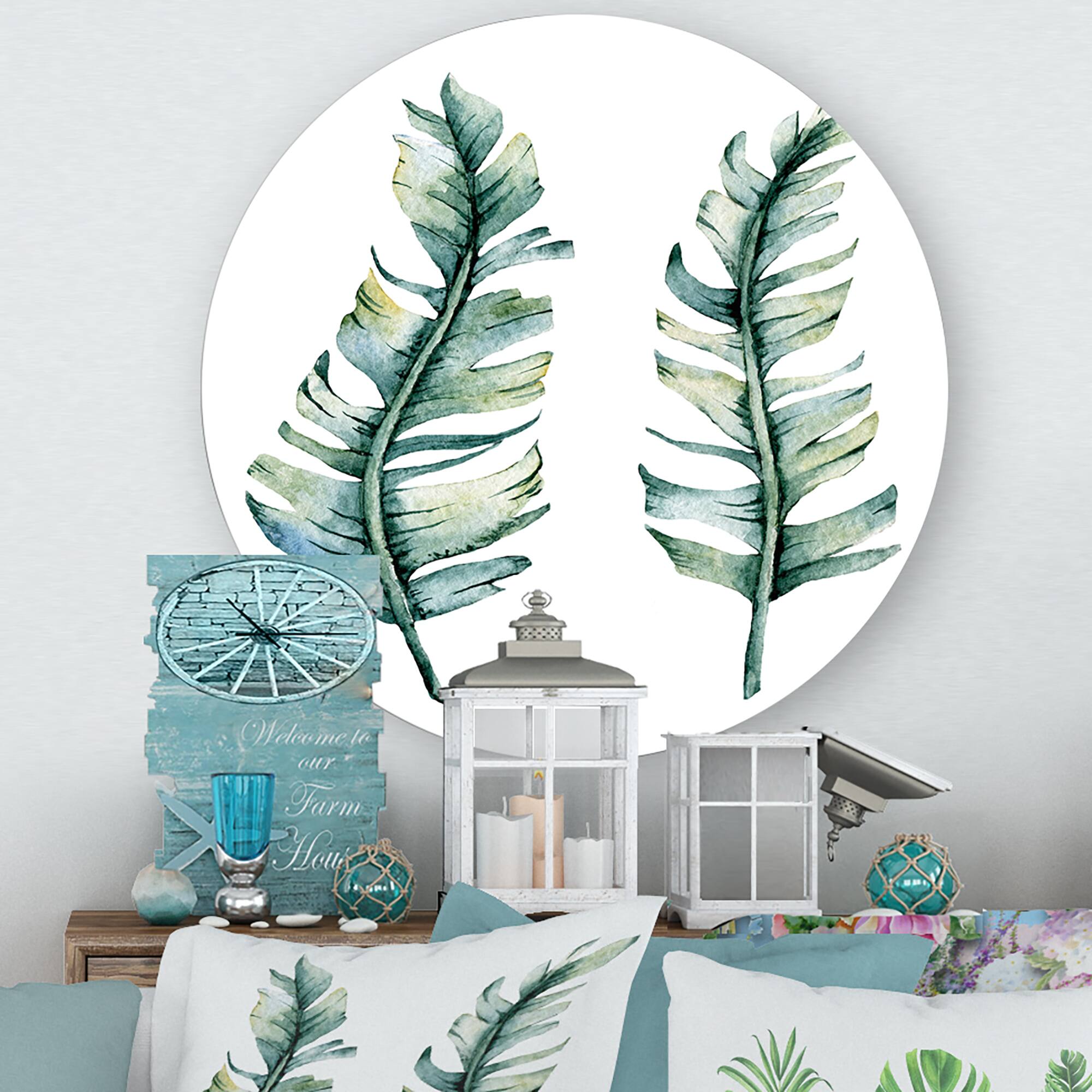 Designart - Duo of Tropical Leaves