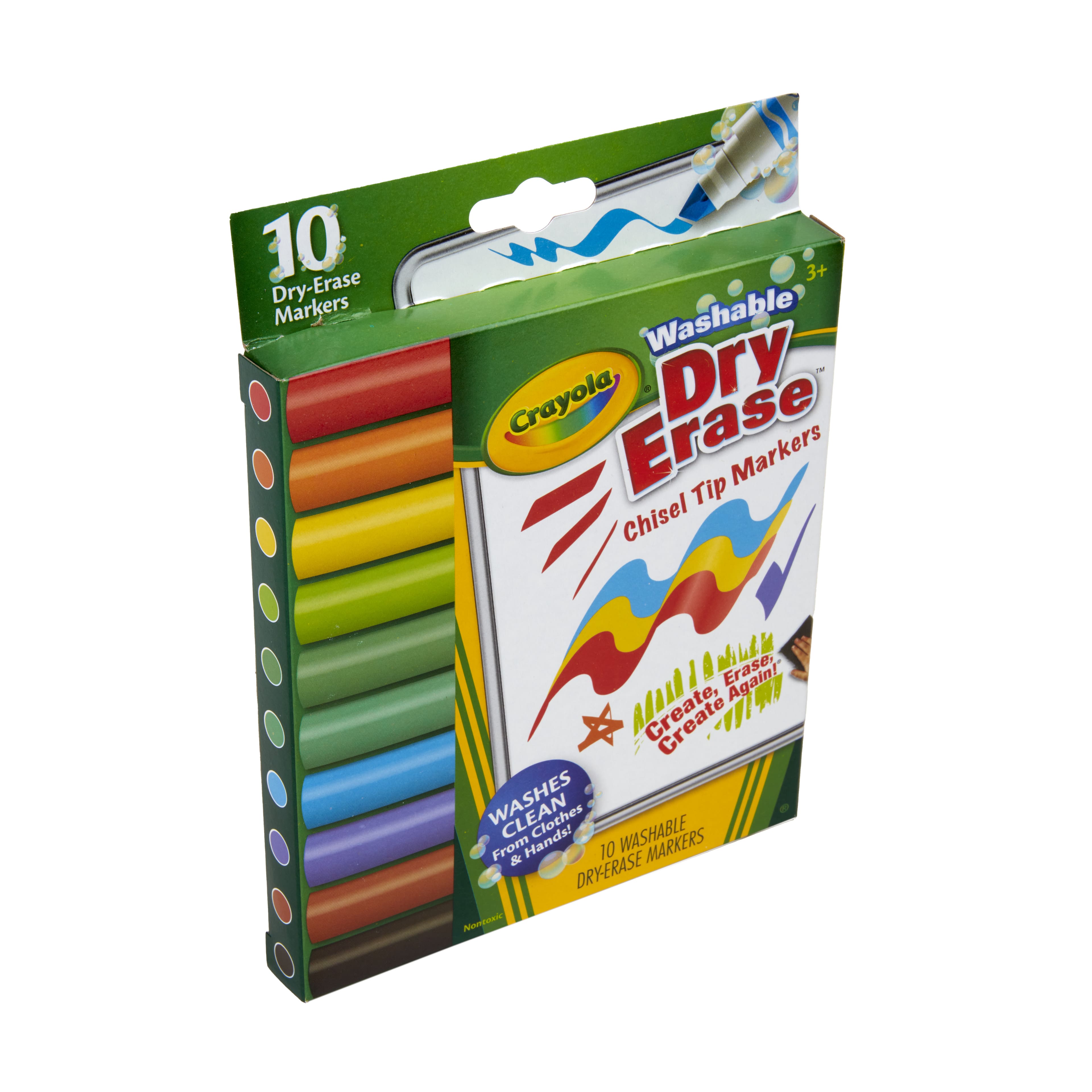 Crayola&#xAE; Washable Dry Erase&#x2122; Chisel Tip Markers, 10ct.