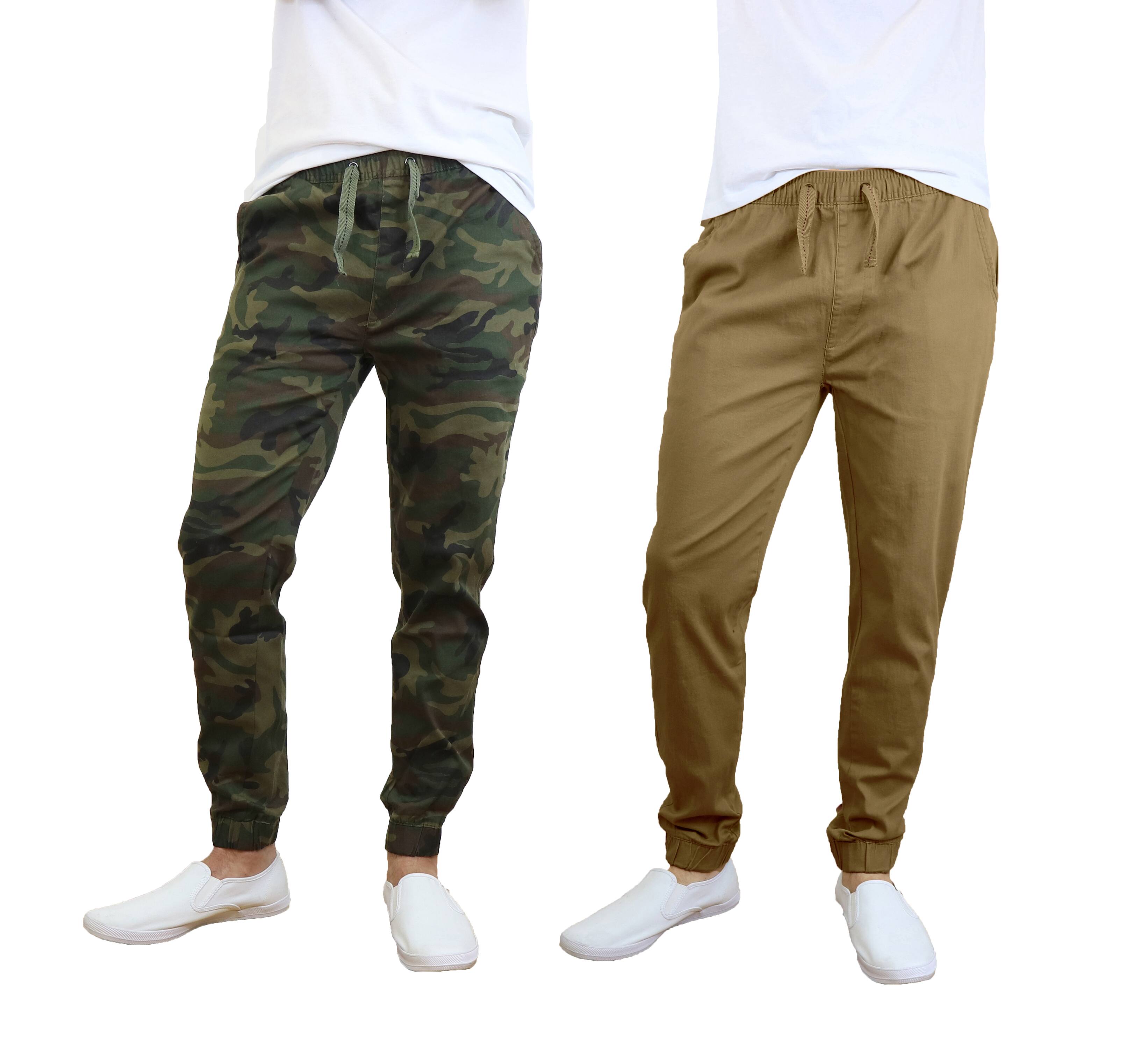 Galaxy By Harvic Slim Fit Basic Stretch Twill Men's Joggers 2 Pack