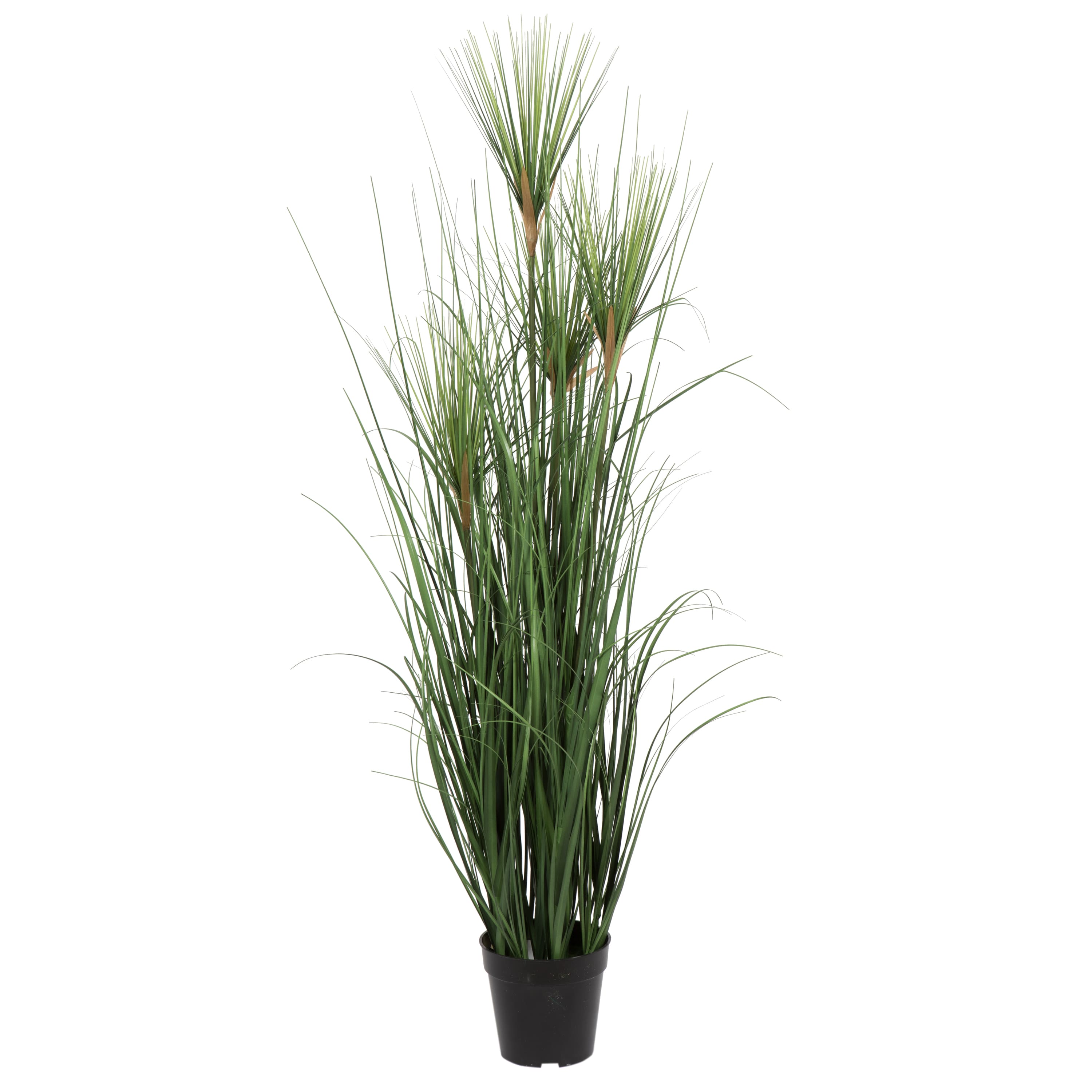 4ft. Potted Artificial Green Brushed Grass