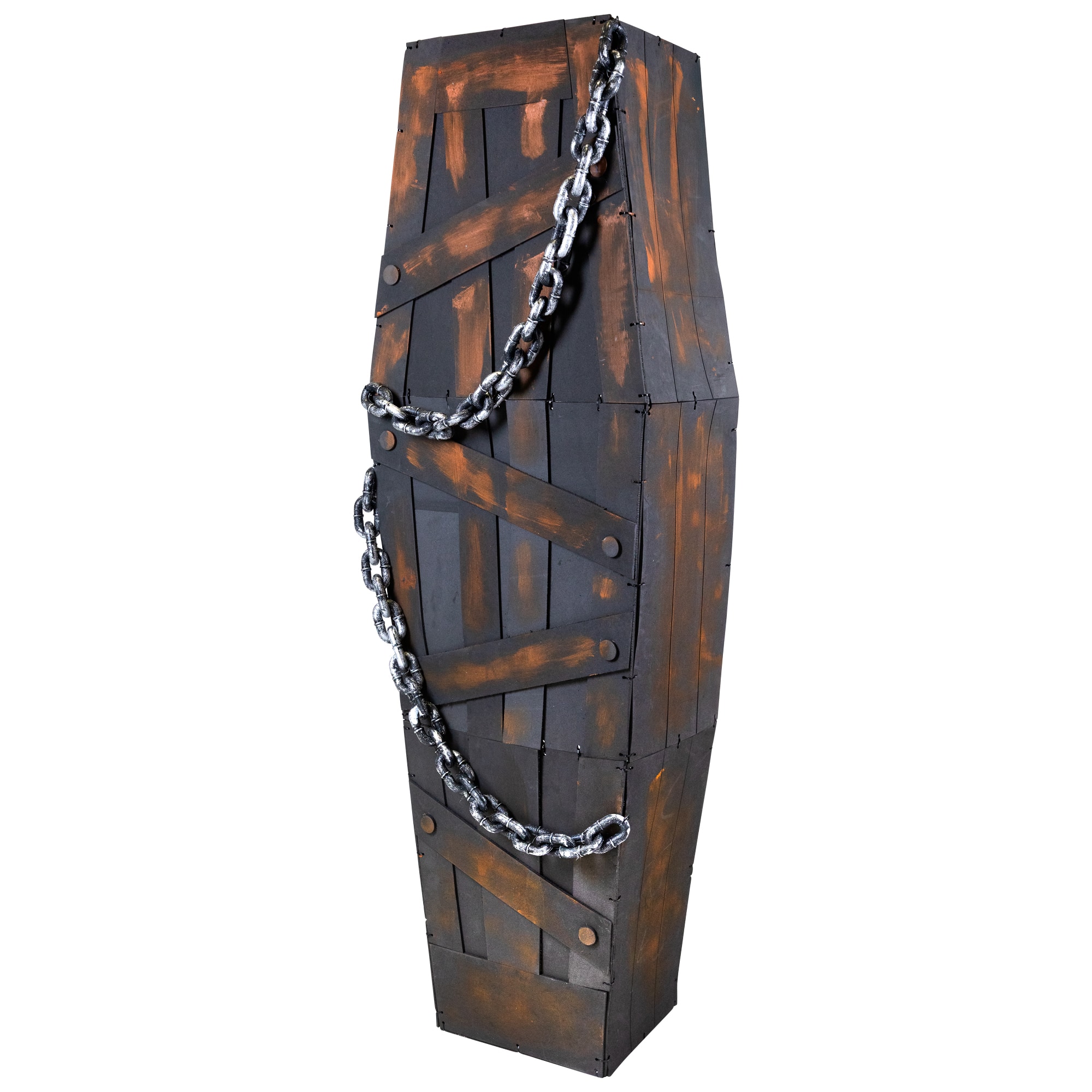 6ft. Animated &#x26; Musical Chained Shaking Coffin Halloween Decoration