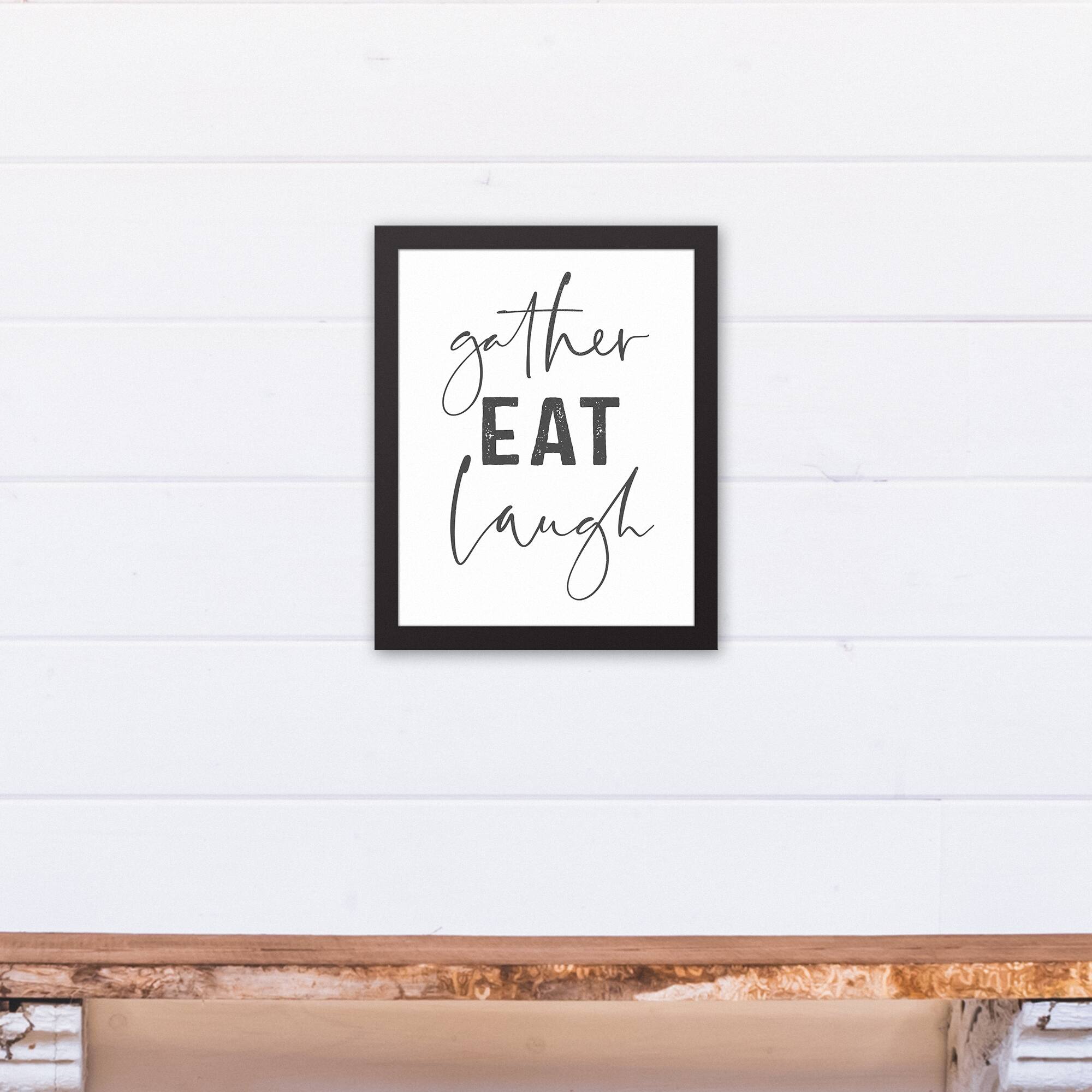 Gather Laugh 11" x 14" Black Framed Canvas