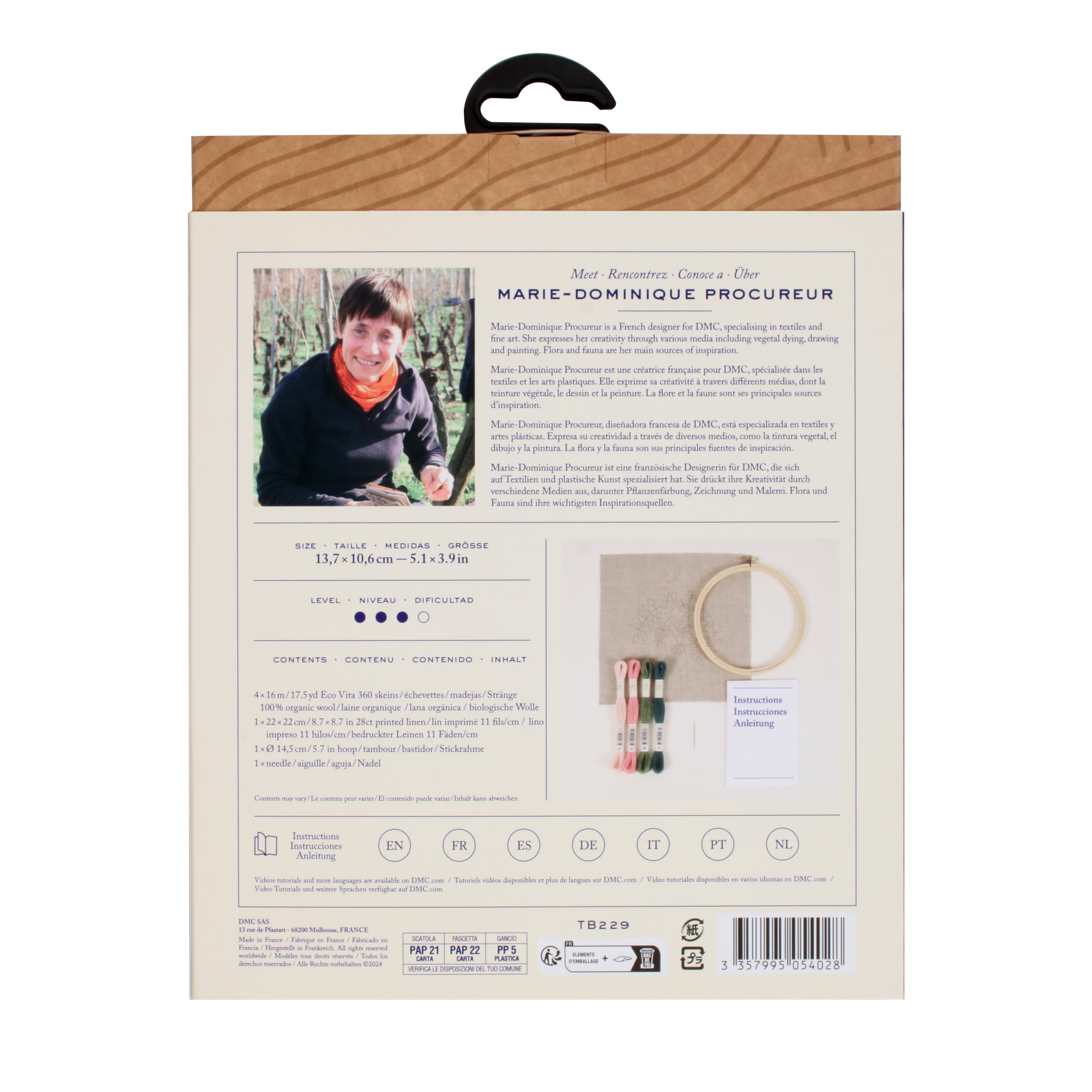 DMC&#xAE; Indigo Intermediate Embroidery Kit with Hoop