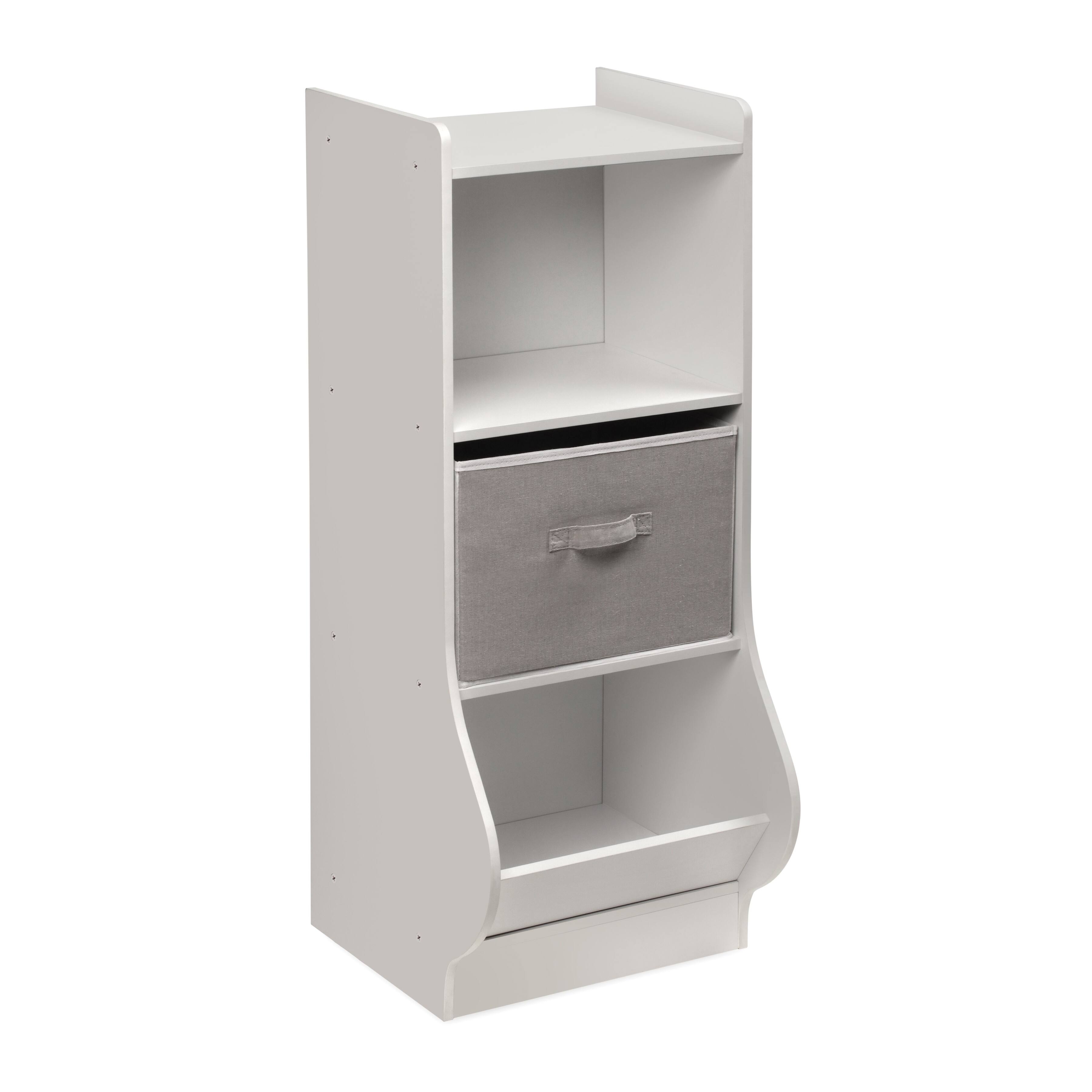 Badger Basket White Upright Storage Nook With Reversible Basket
