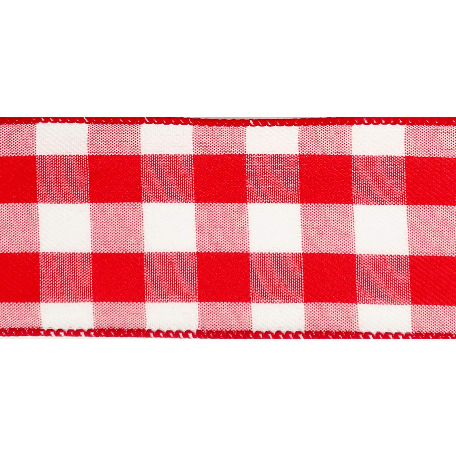 2.5&#x22; x 8.3yd. Wired Gingham Ribbon by Celebrate It&#x2122; D&#xE9;cor
