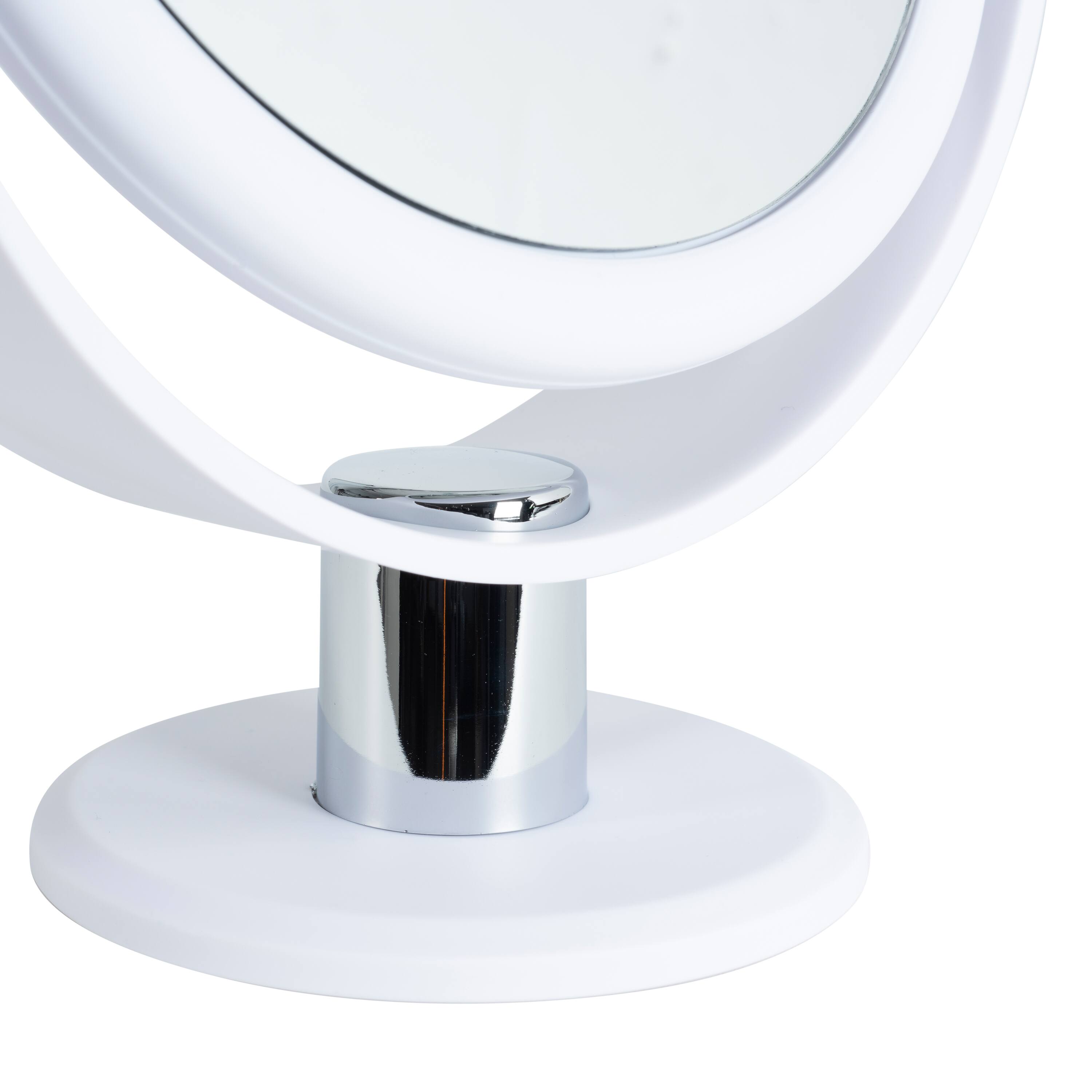 Home Details 7&#x22; Black Dual Sided 10X Magnification Rubberized Vanity Mirror