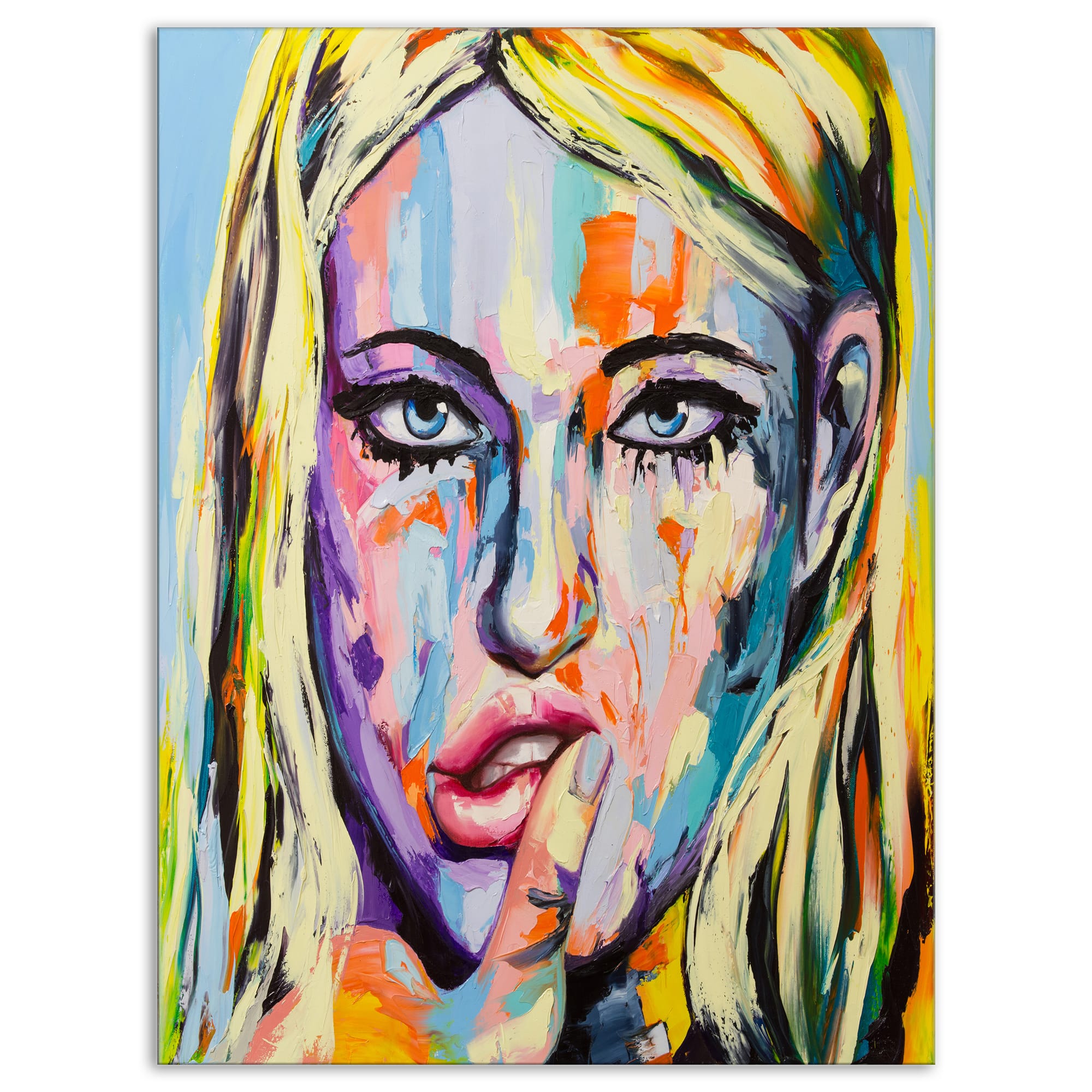 Designart - Woman Portrait Right now - Glamour Painting Print on Wrapped Canvas