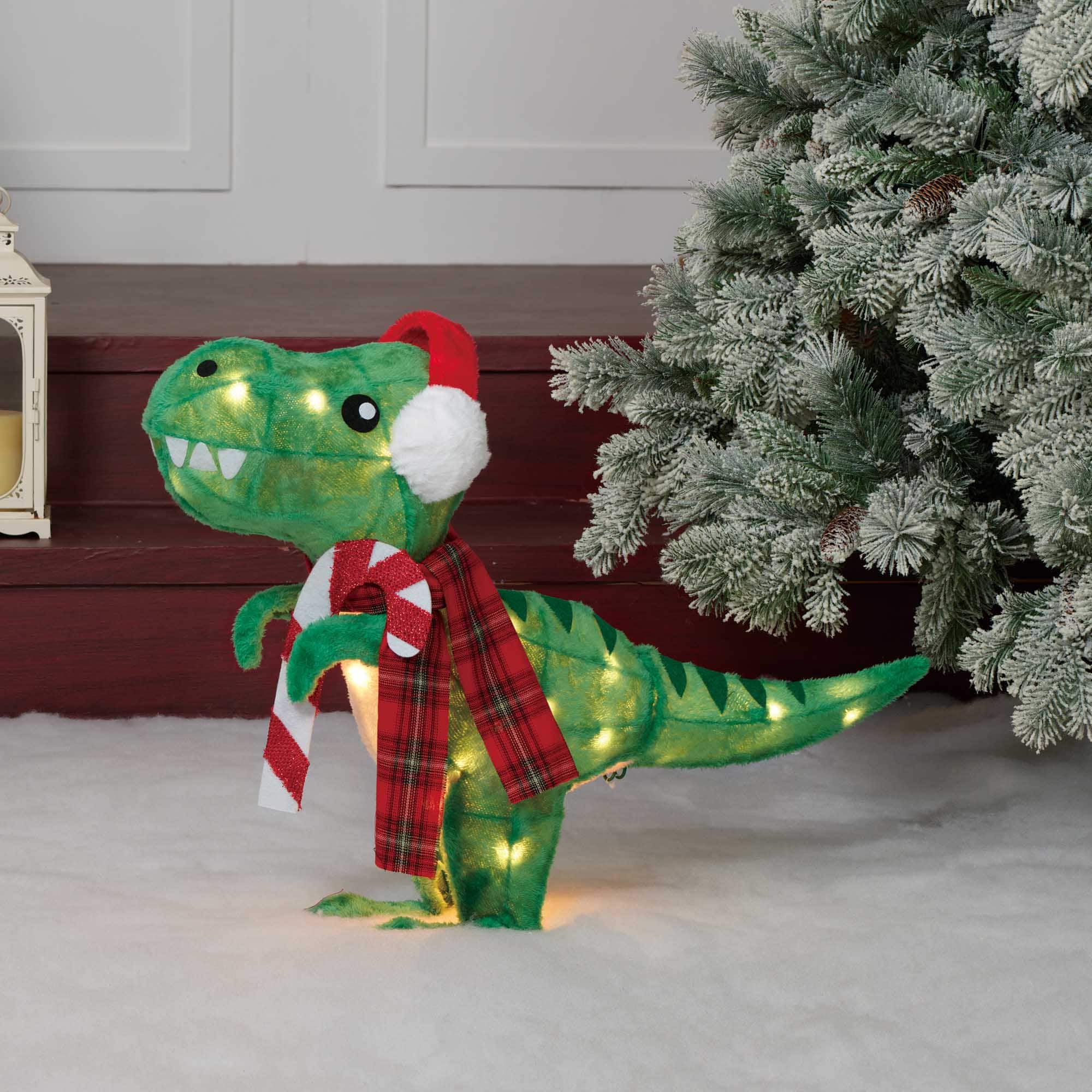 24&#x22; Plush T-Rex with Earmuffs Figurine