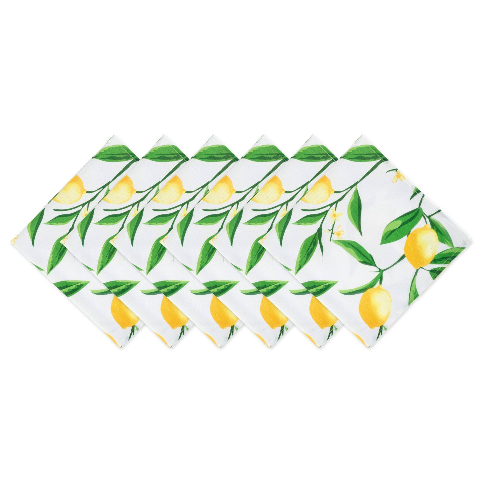 DII® Lemon Bliss Print Outdoor Napkins, 6ct.