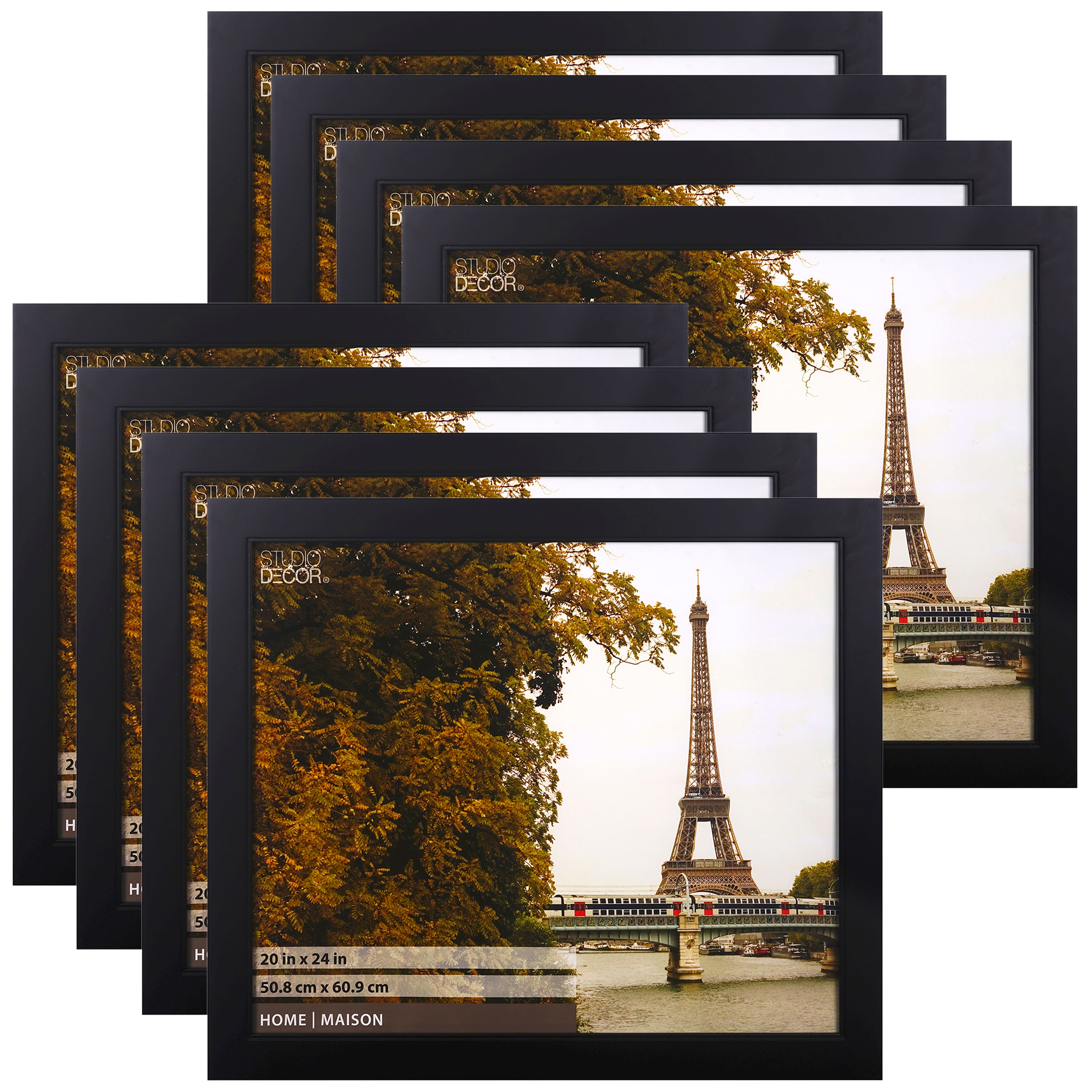 8 Pack: Black Studio Frame, Home Collection by Studio D&#xE9;cor&#xAE;