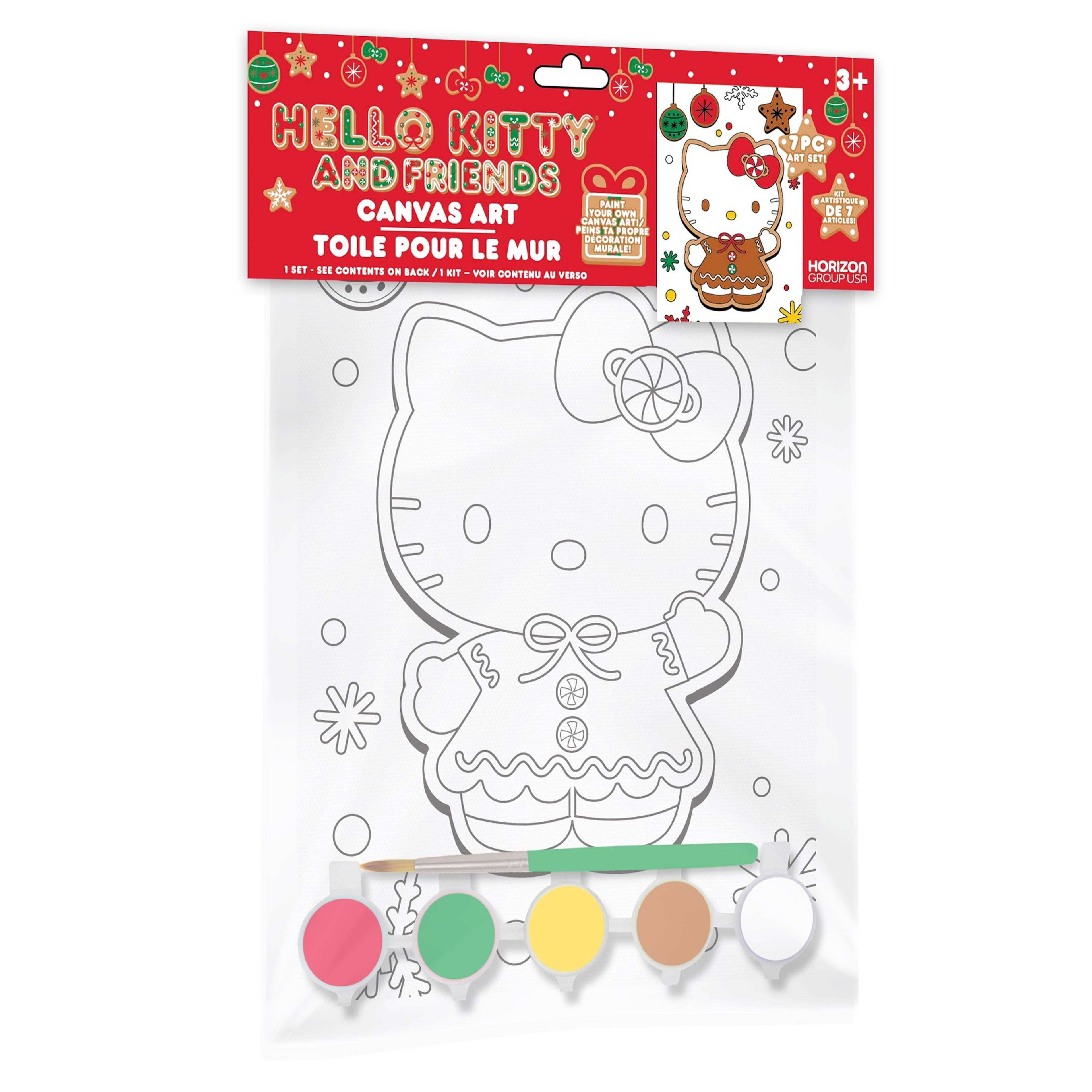 Hello Kitty&#xAE; &#x26; Friends Paint Your Own Holiday Canvas Art