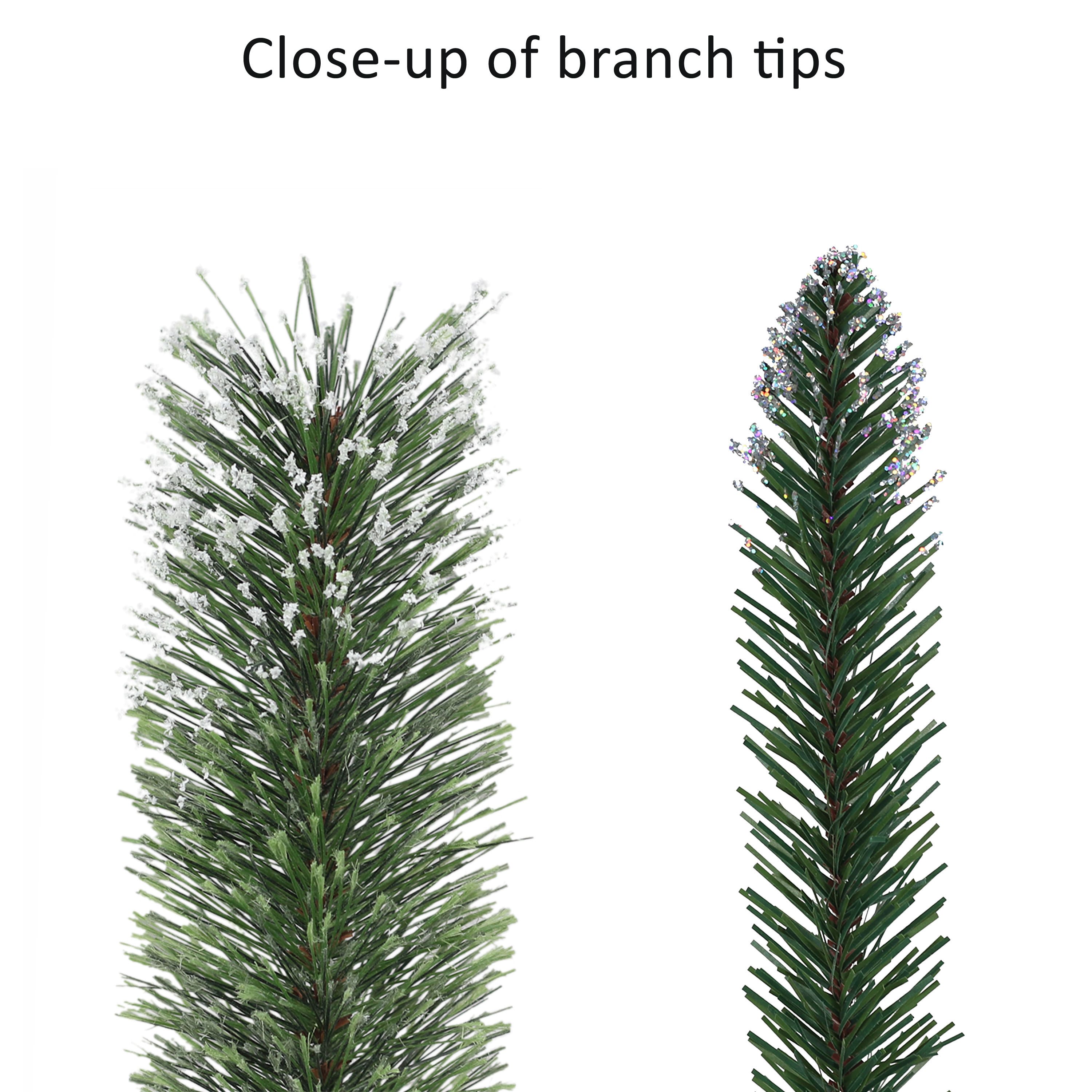 24&#x22; Pre-Lit Snowy Silverton Pine Wreath