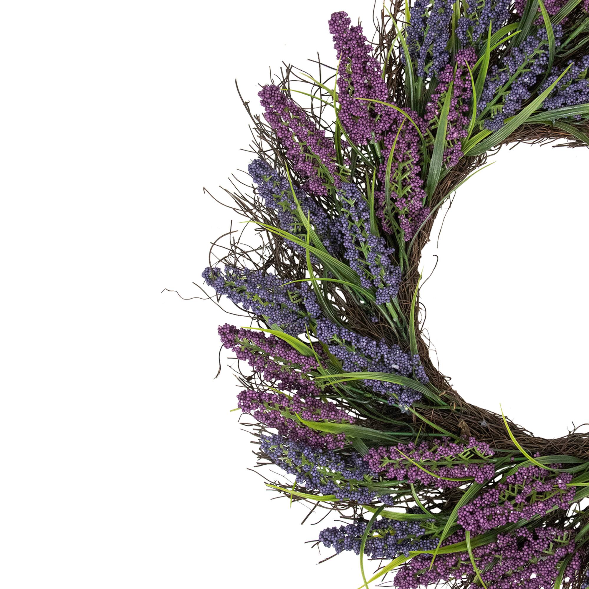 22'' Lavender Spiral Vine Artificial Wreath