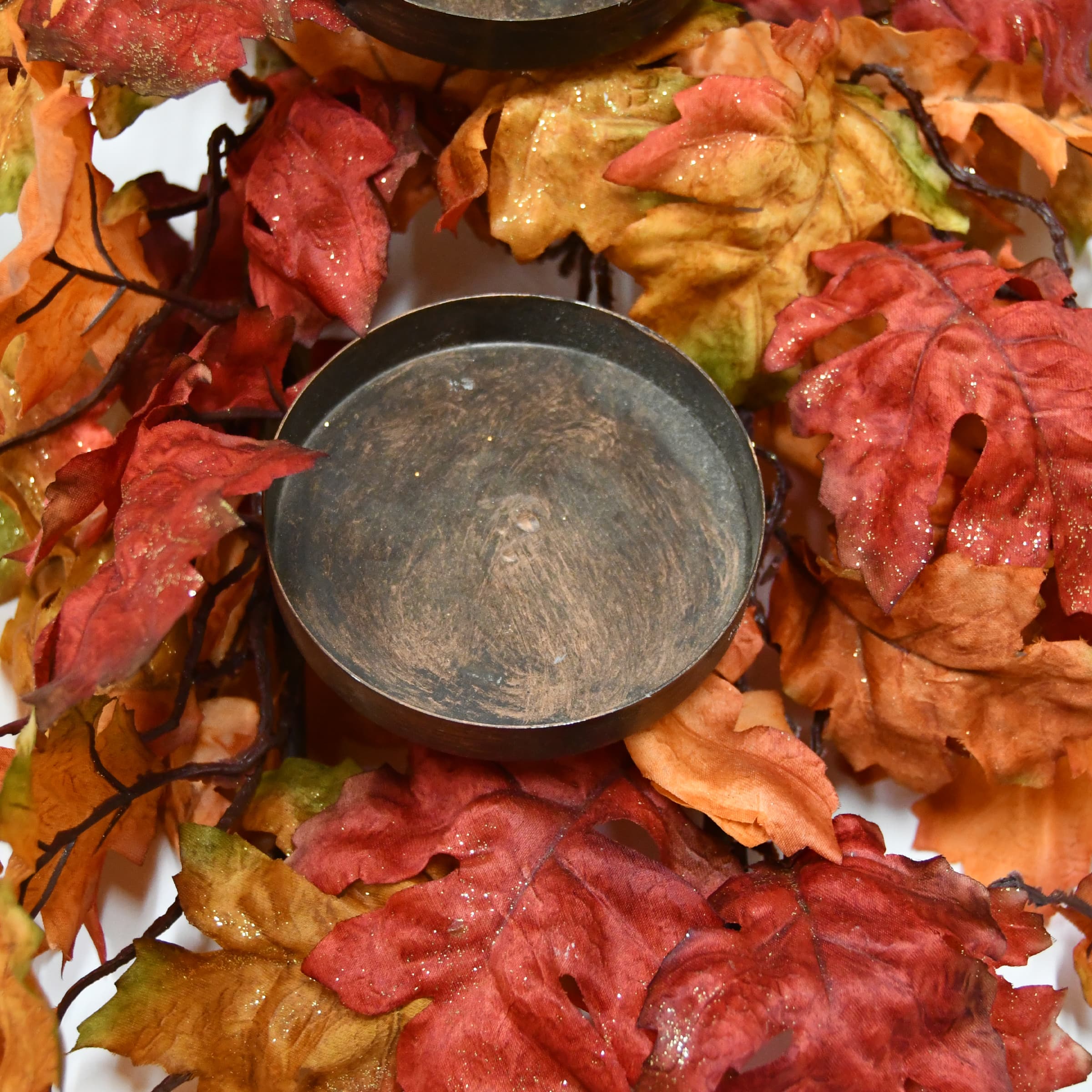 22&#x22; Candle Holder with Maples Leaves