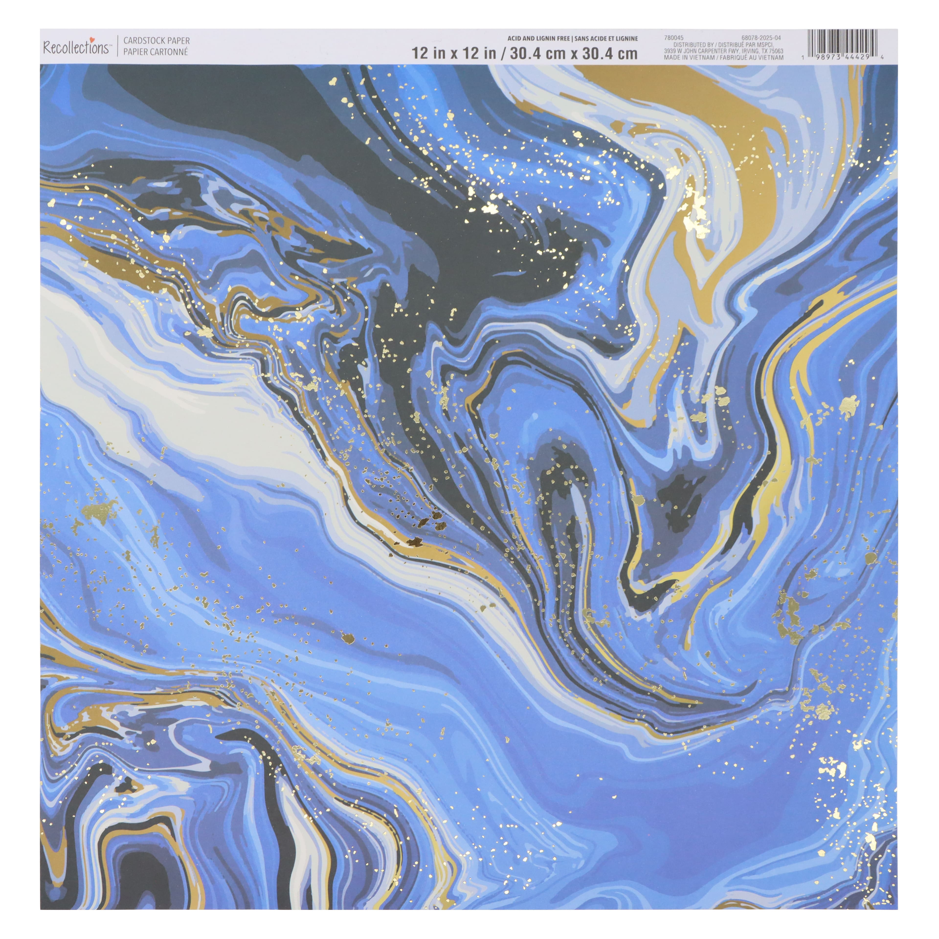 12" x 12" Blue Marble Cardstock Paper by Recollections™