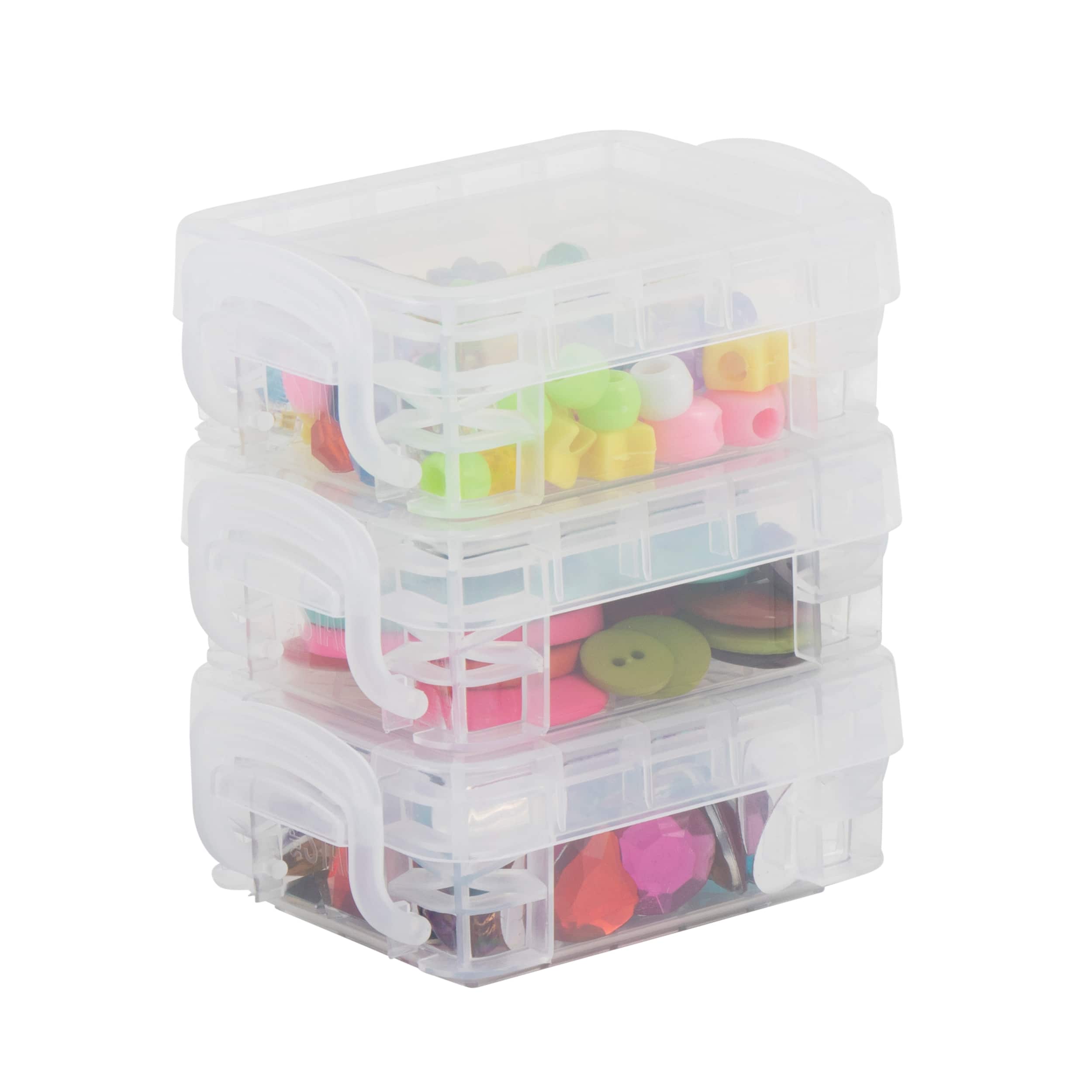 Clear Bitty Boxes by Simply Tidy&#x2122;, 3ct.