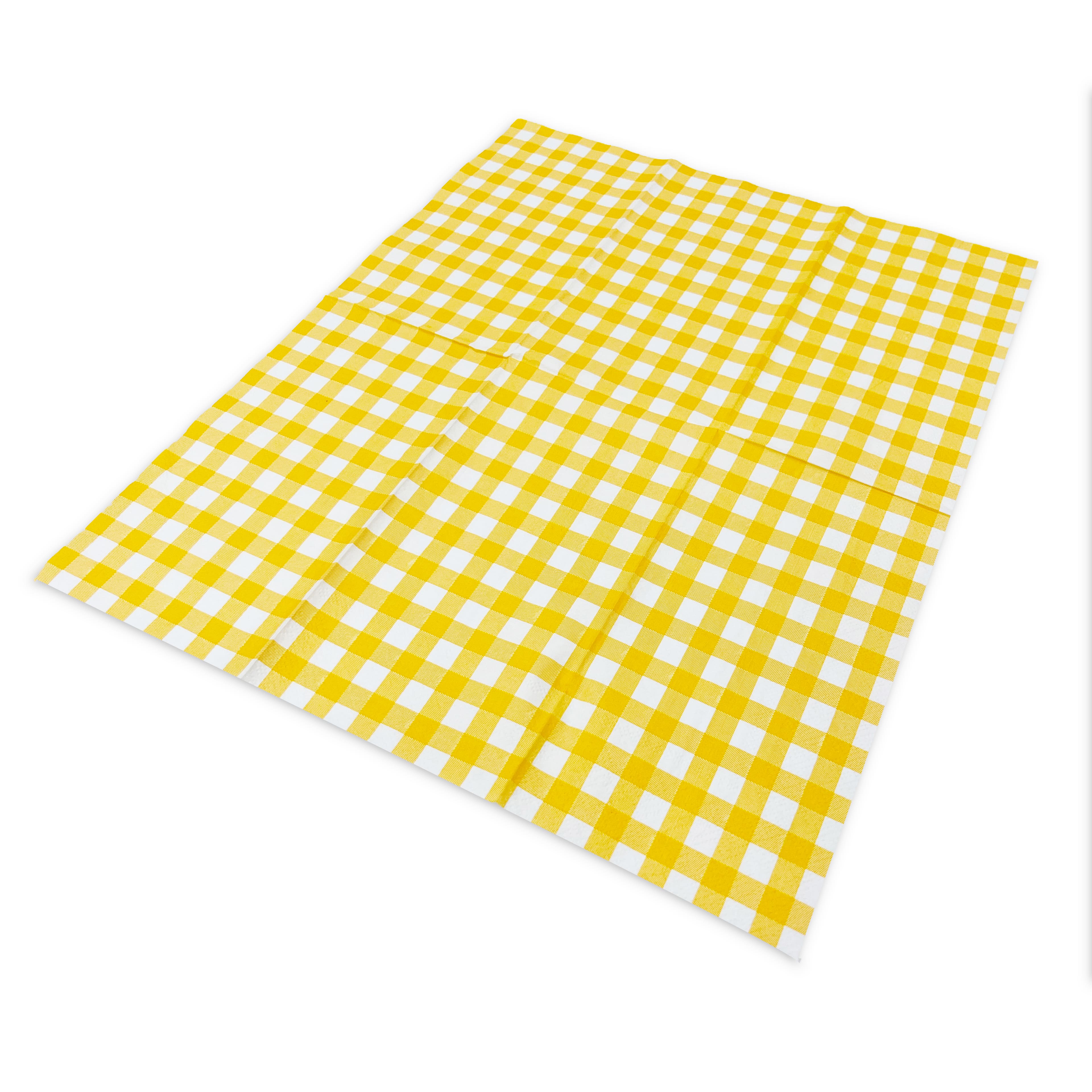 Yellow Gingham Paper Guest Napkins by Ashland&#xAE;, 20ct.