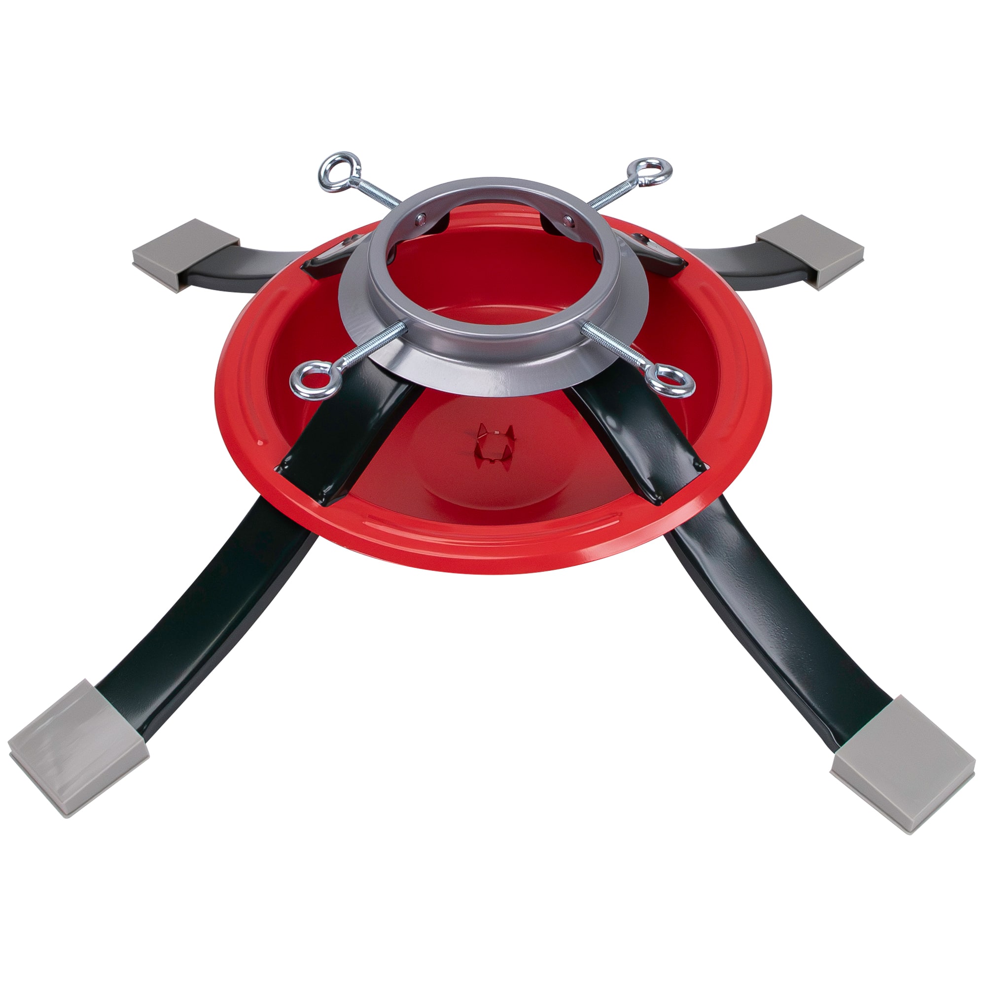 27" Red & Green Live Christmas Tree Metal Stand