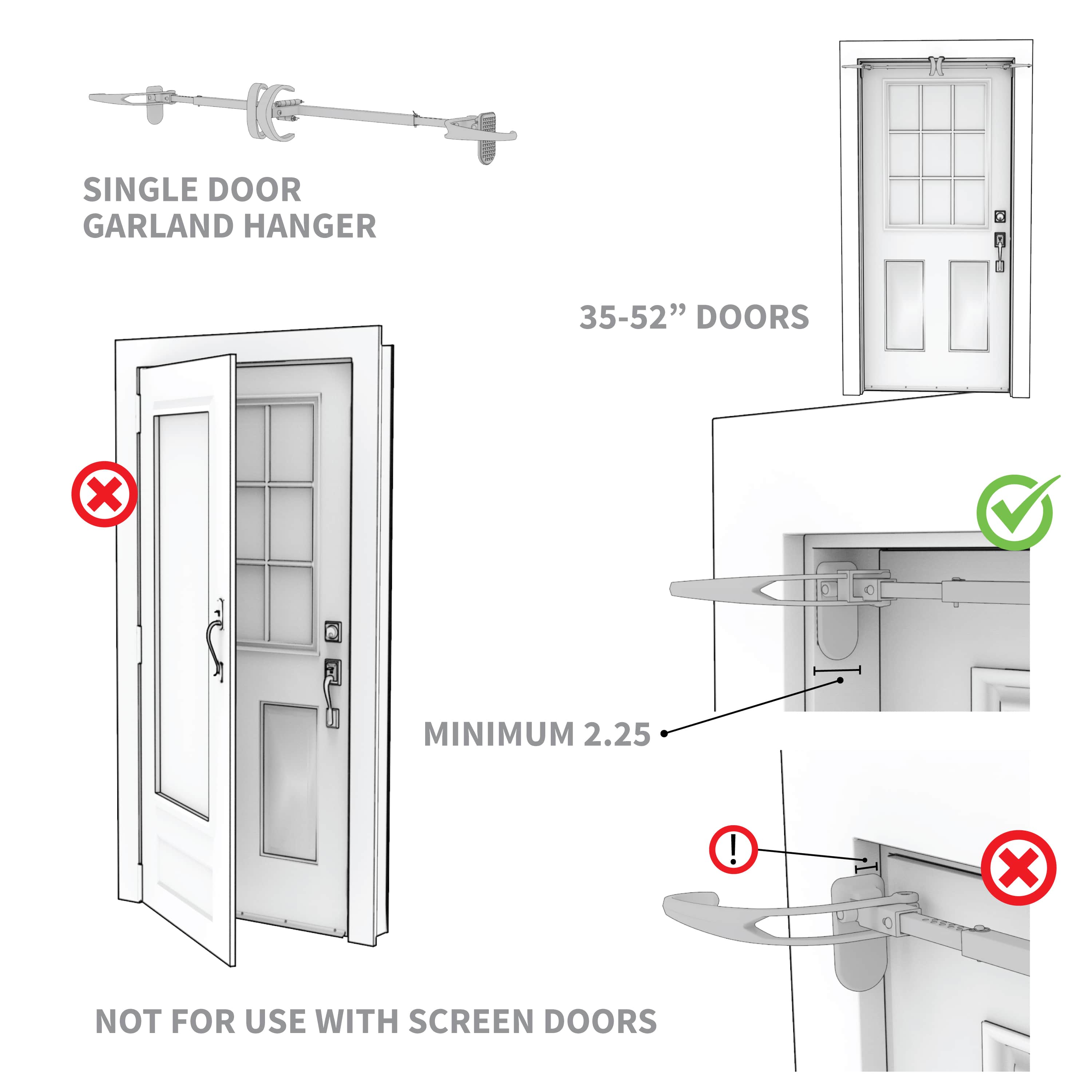 Village Lighting Single Door Garland Hanger