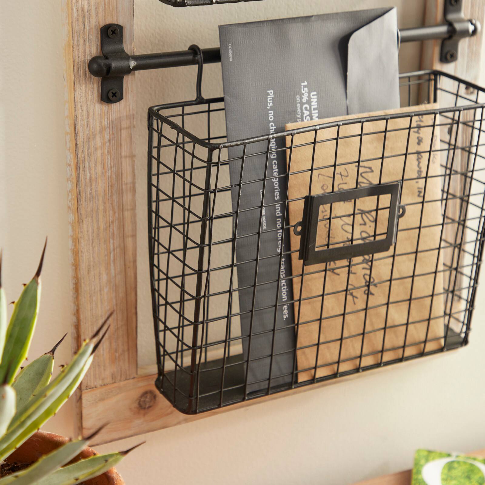 Black Metal Farmhouse Magazine Rack Holder | Michaels