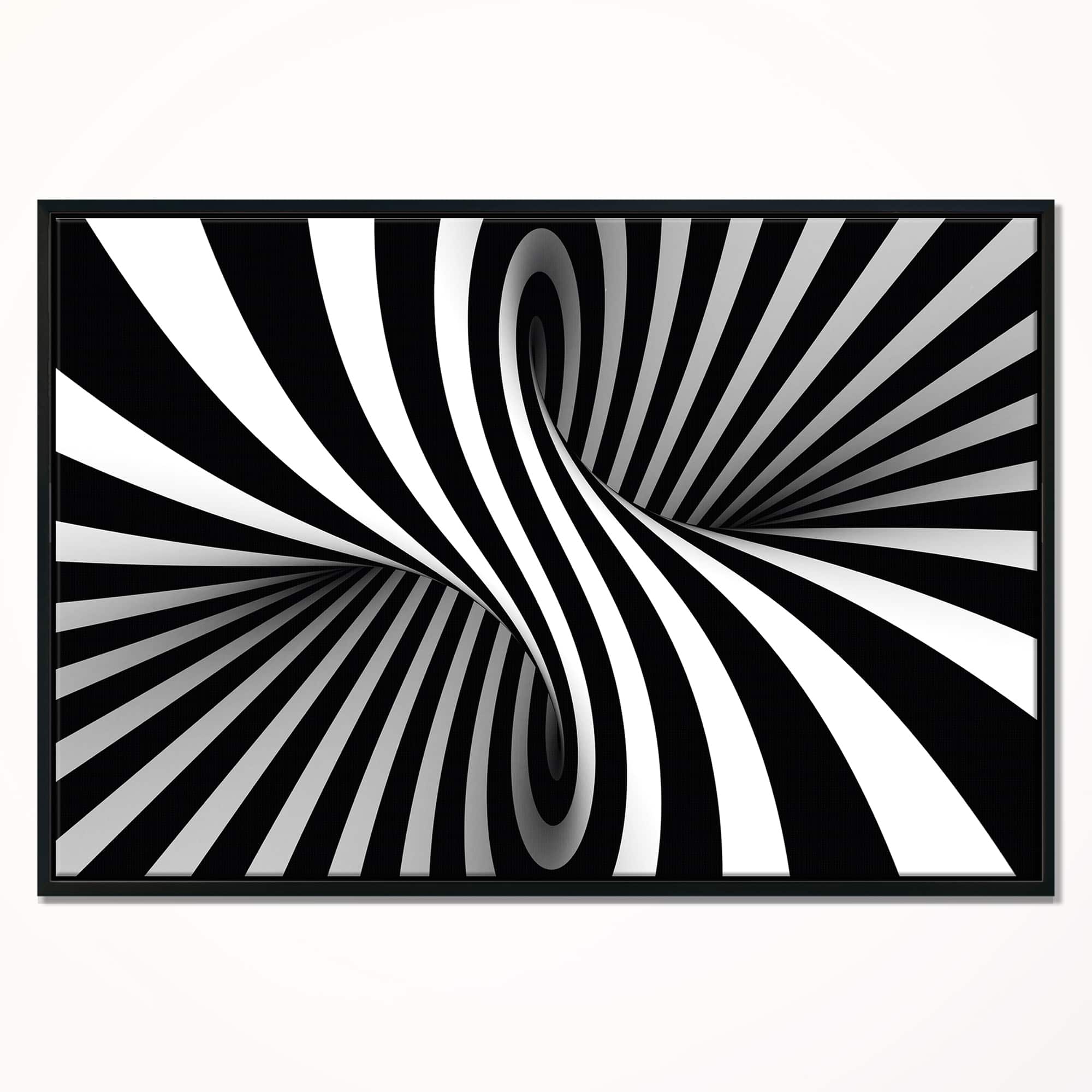 Designart - Black and White Spiral