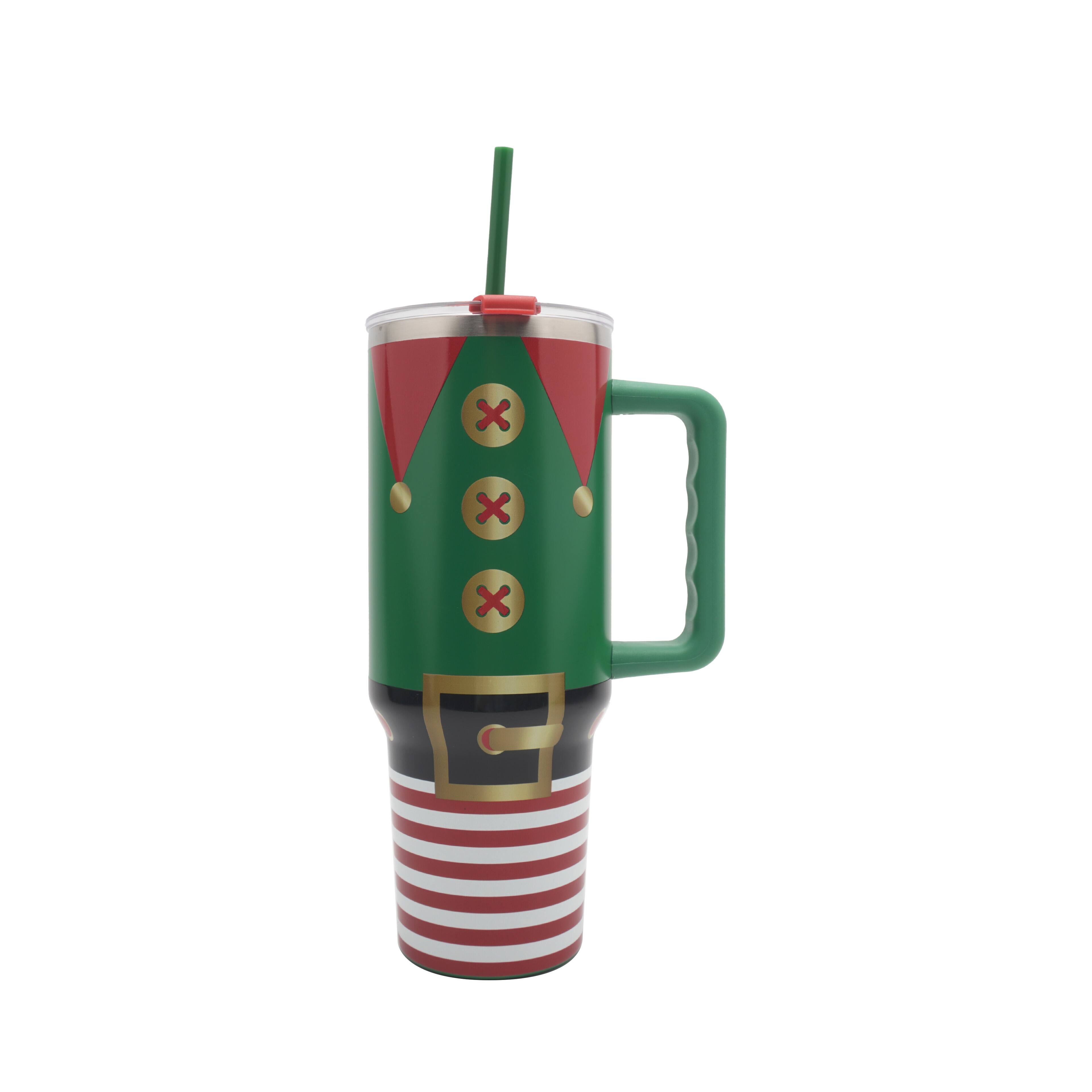 Gobelet Isotherme Portable De 887 Ml Avec Paille Et Poignée, Tasse à Double Paroi En Acier Inoxydable Pour Boissons Chaudes Et Froides, Gobelet En Voiture Adapté Aux Voyages Pour Homme Et Femme