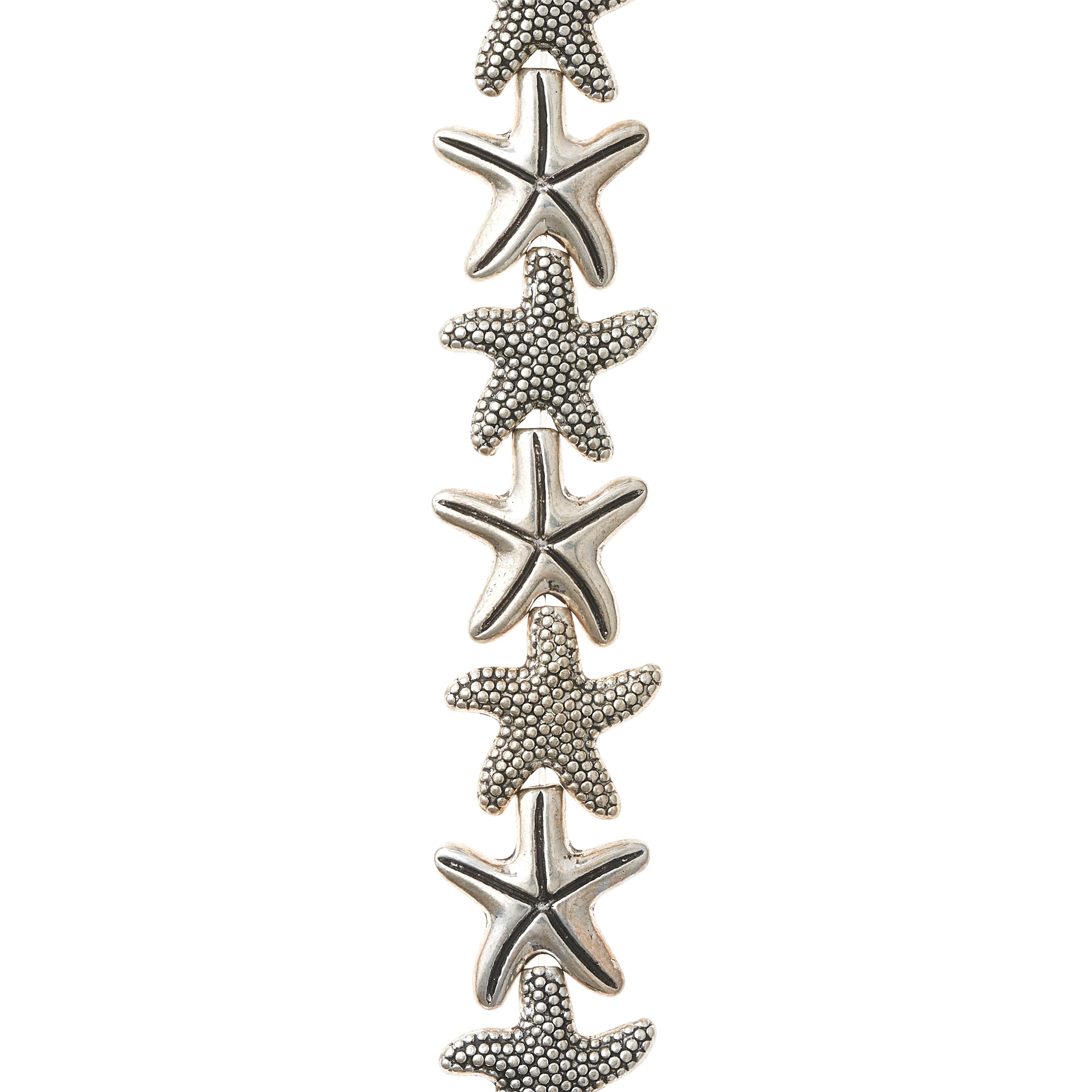Silver Starfish Mix Metal Beads, 14mm by Bead Landing&#x2122;