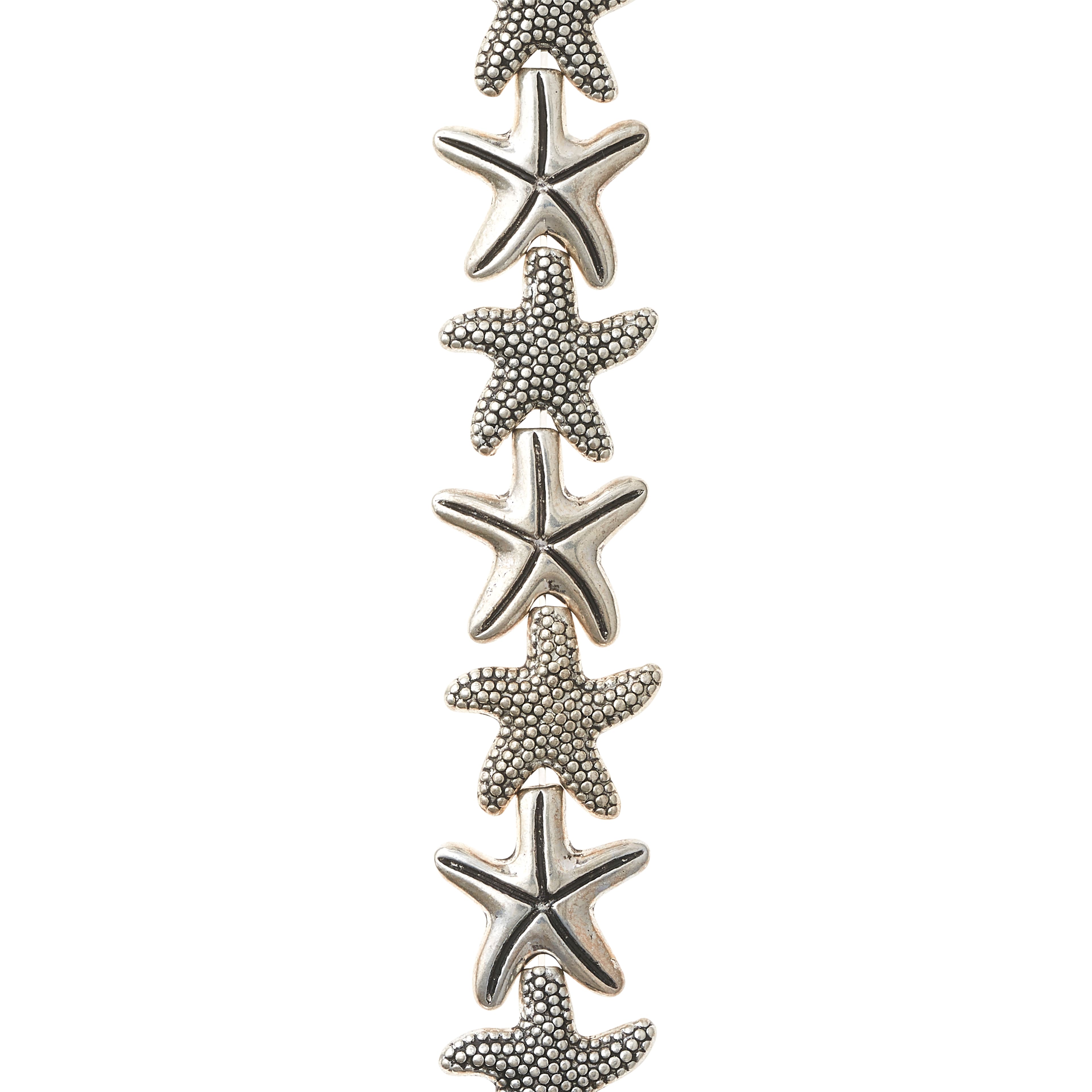 Silver Starfish Mix Metal Beads, 14mm by Bead Landing™