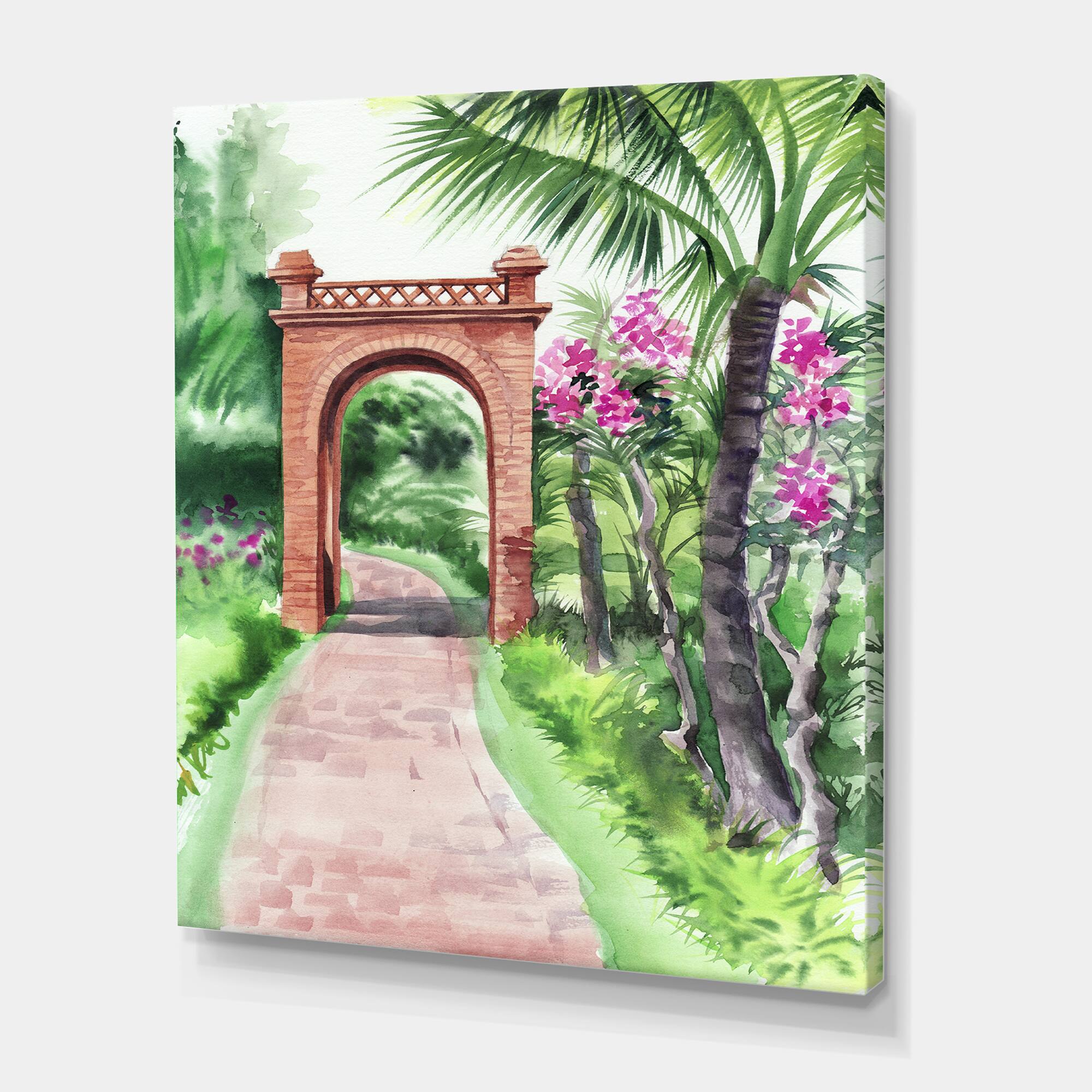 Designart - Traditional Gate In Tropical Oasis