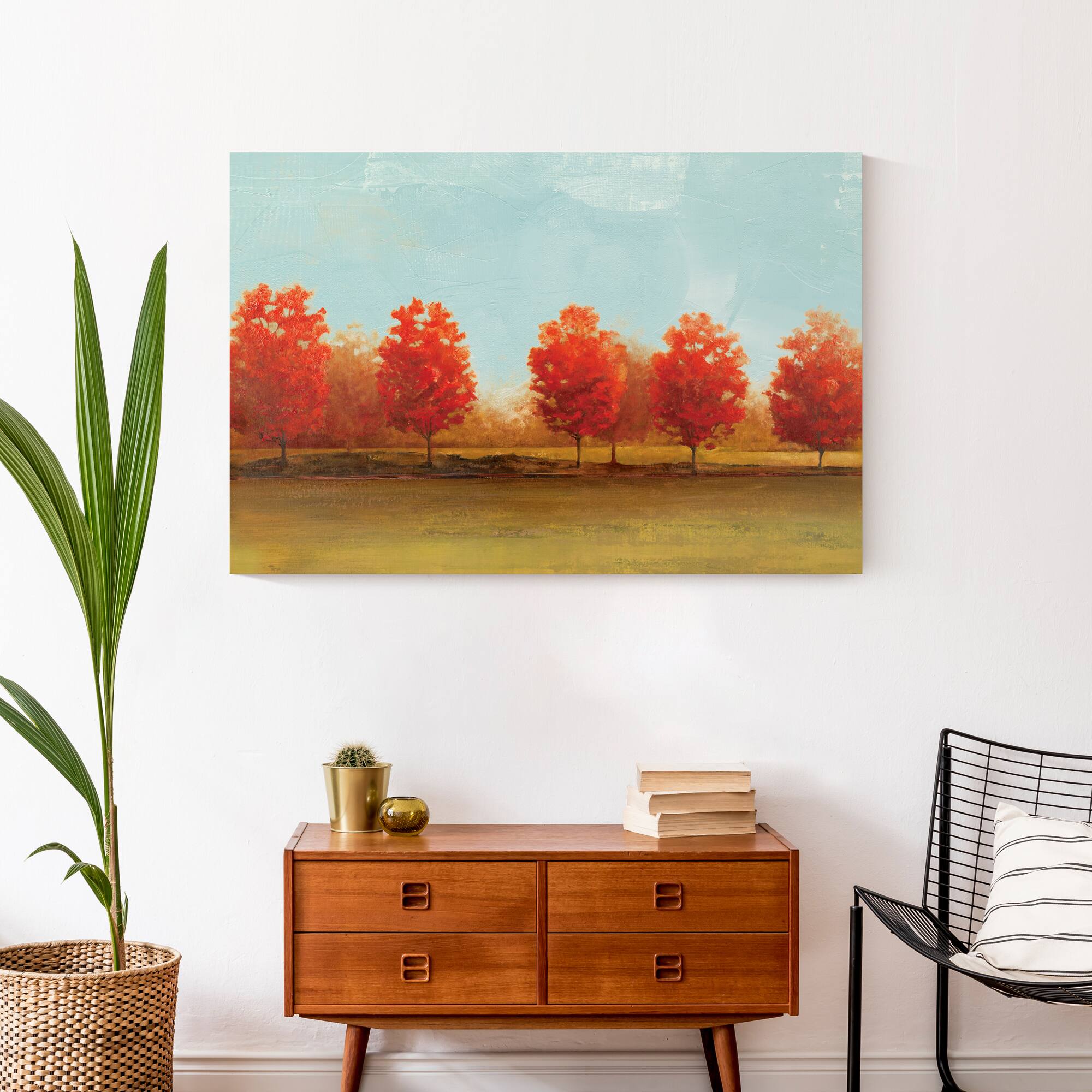 Fall Day Trees 36&#x22; x 24&#x22; Canvas Wall Art