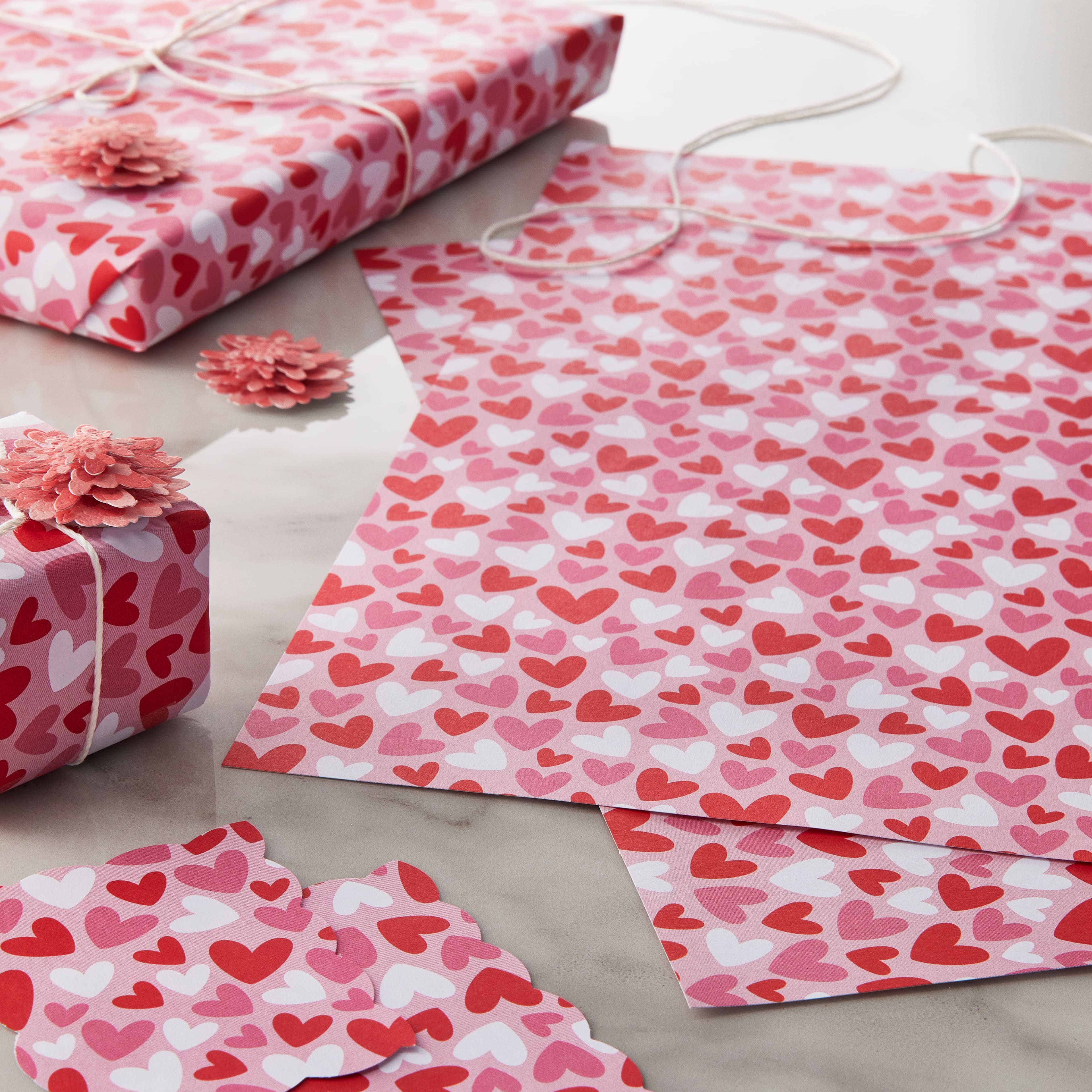 Red, Pink & White Hearts Scrapbook Paper by Recollections®, 12" x 12"