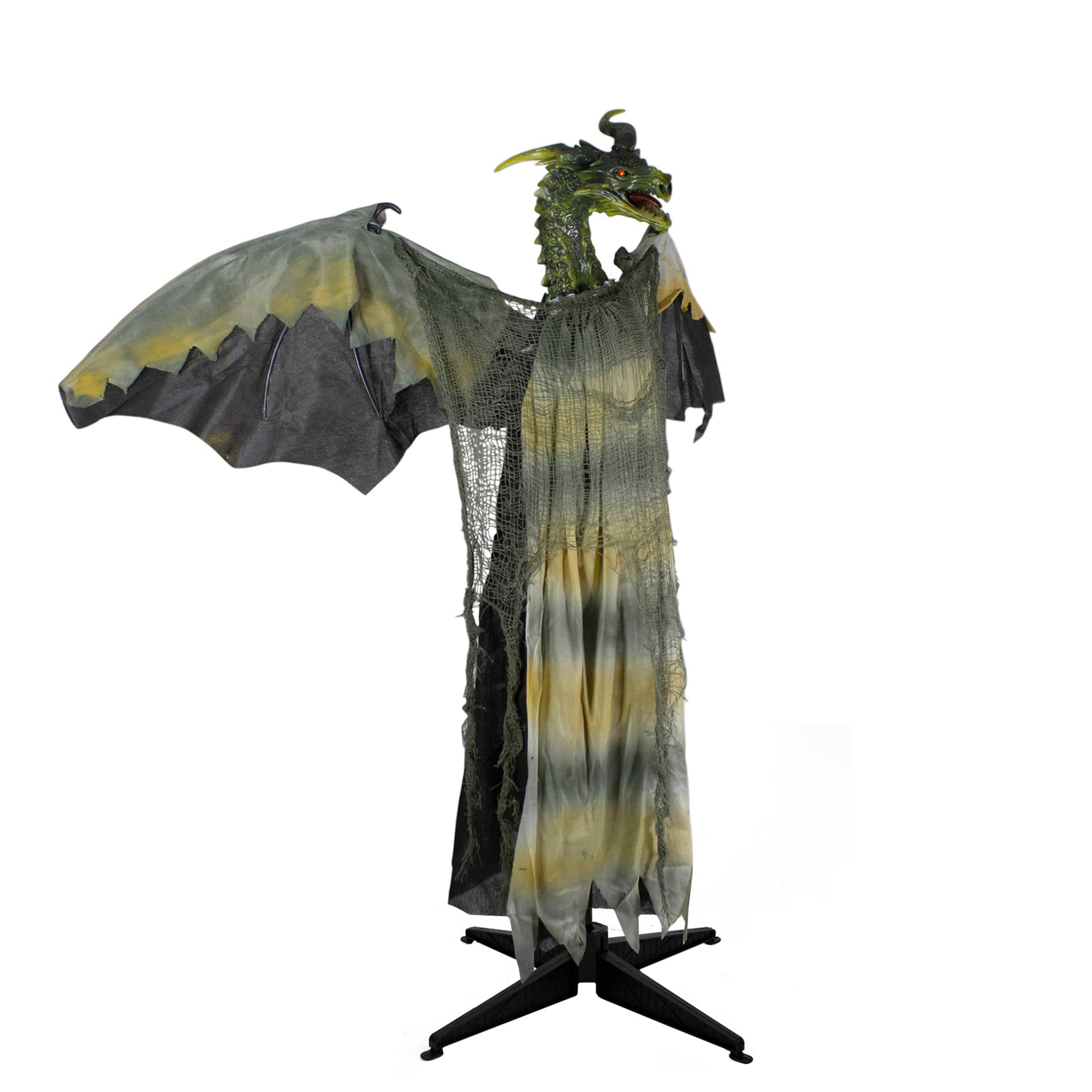 39&#x22; Lighted &#x26; Animated Dragon Halloween Decoration