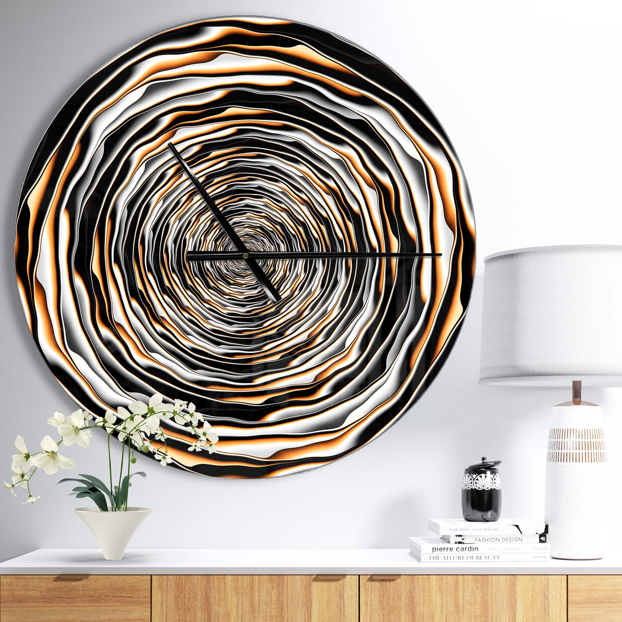 Designart 'Fractal Rotating Modern Wall Clock