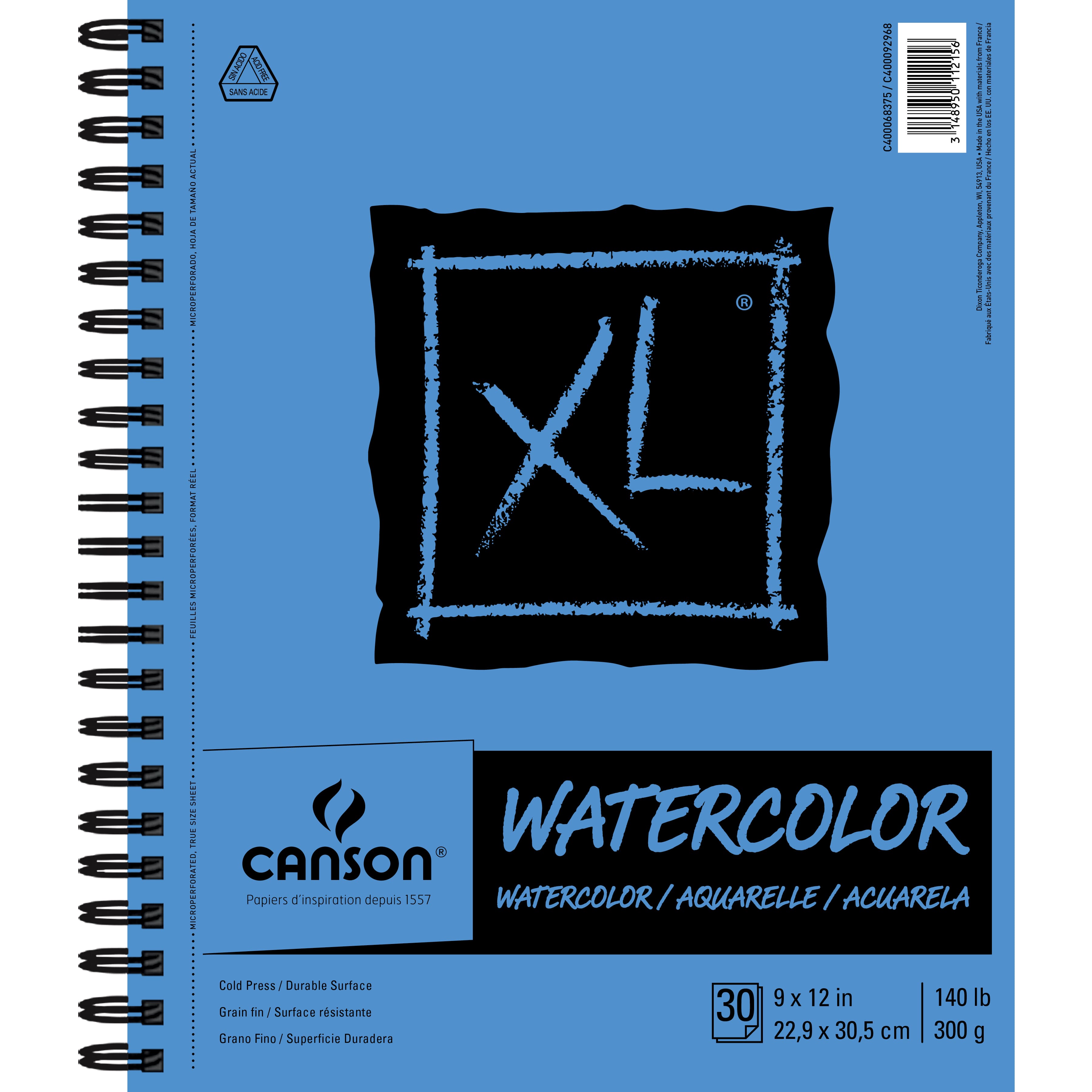 Canson : XL : Watercolour : Spiral Pad : 300gsm : 30 Sheets : A3 : Cold  Pressed - Canson : XL - Canson - Brands