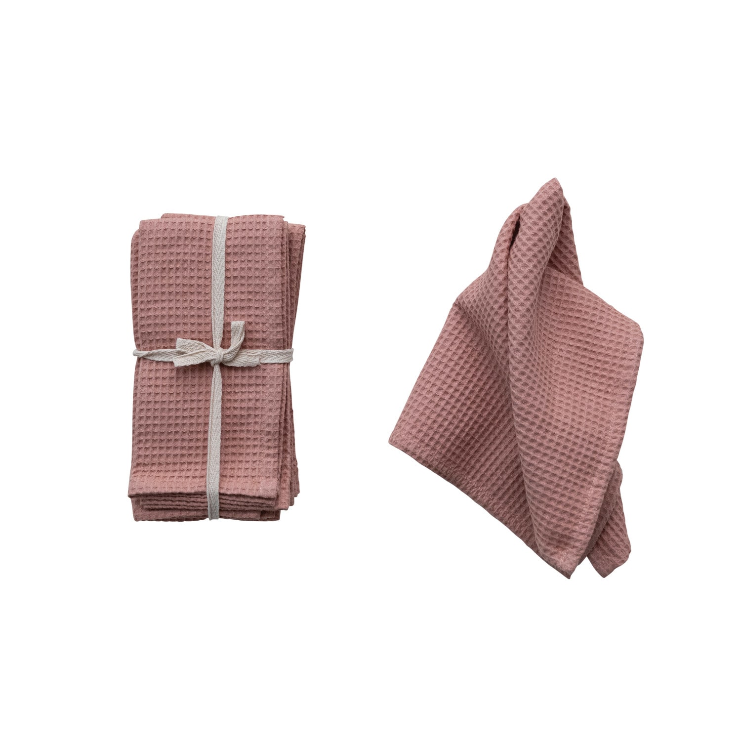 Woven Linen & Cotton Waffle Dinner Napkins, 4ct.