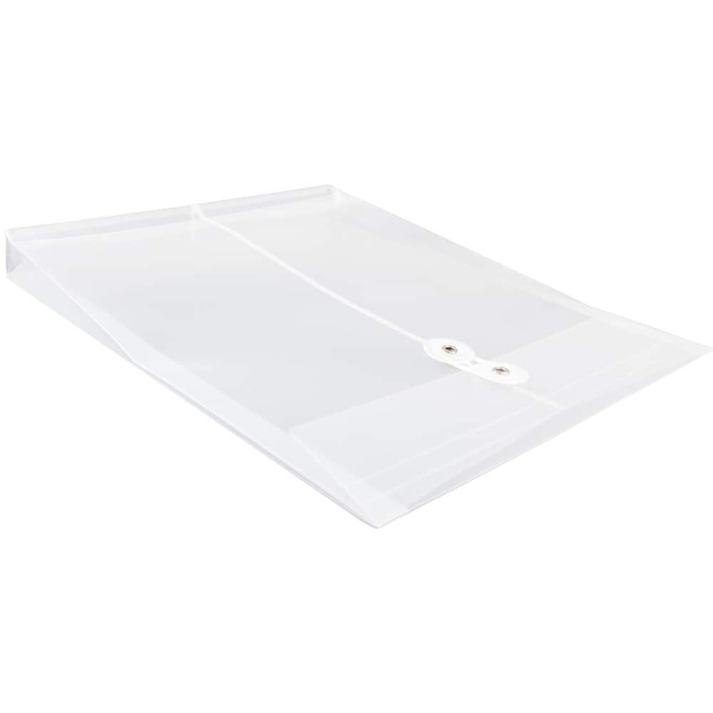 JAM Paper Letter Size Plastic Envelopes with Button & String Tie Closure, 12ct.