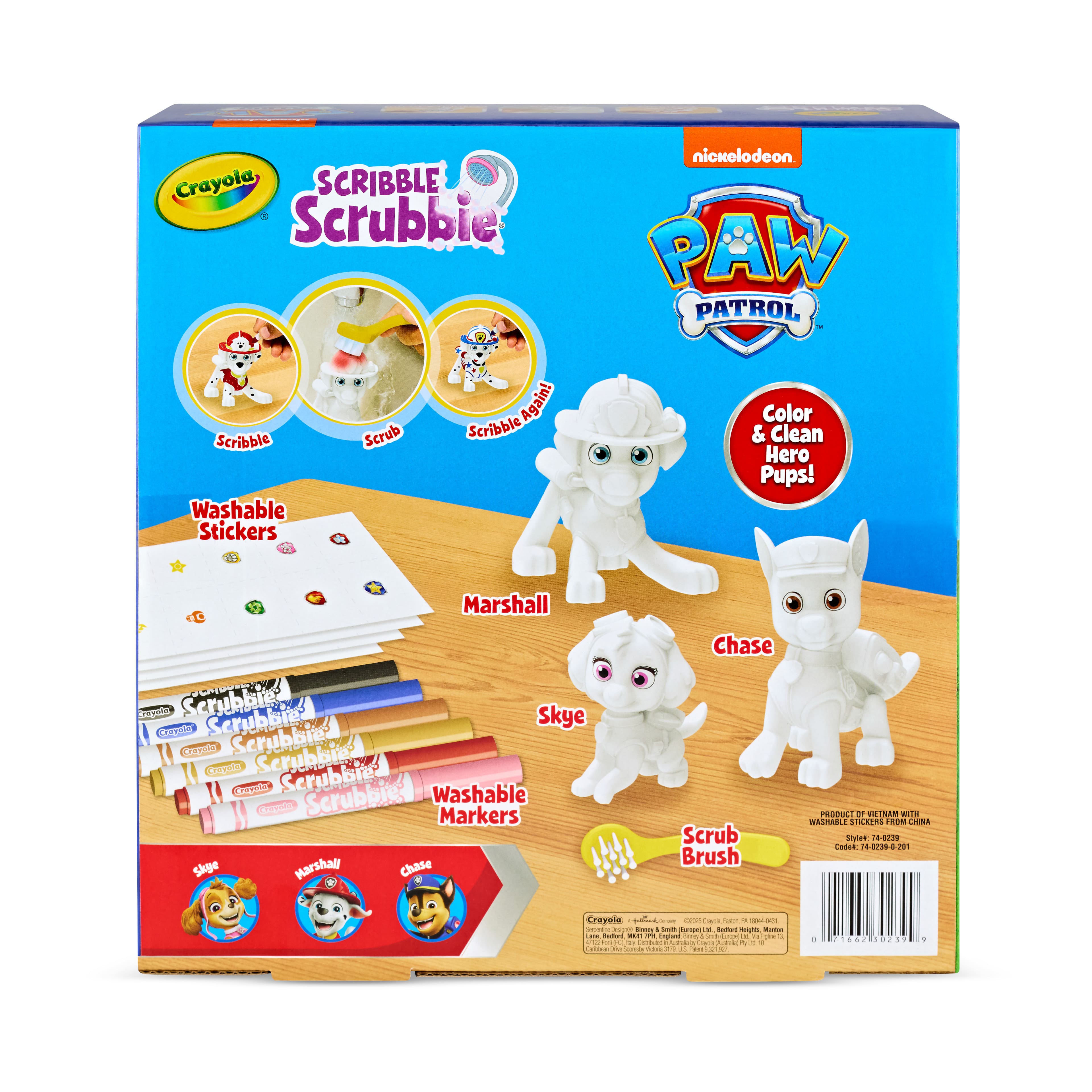 Crayola&#xAE; Scribble Scrubbie&#xAE; Pets PAW Patrol&#x2122; &#x26; Washable Sticker Set, 3ct.
