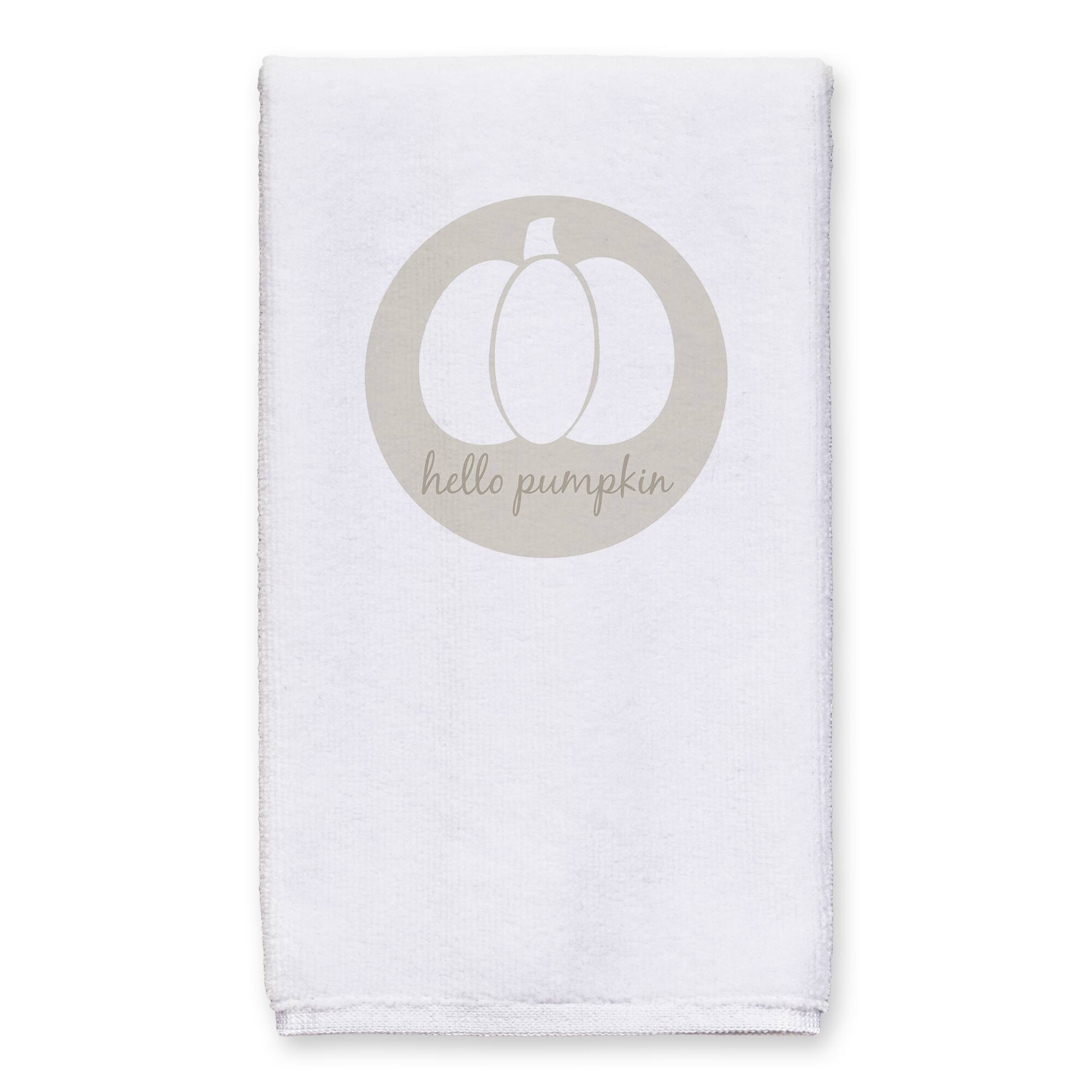 Hello Pumpkin Brown Tea Towel Set
