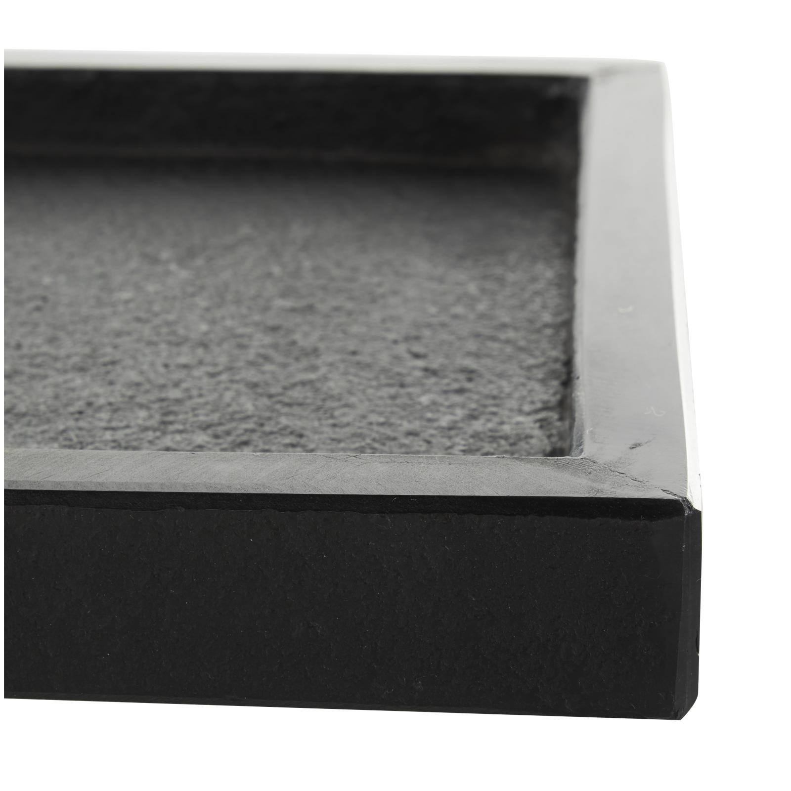 Black Marble Minimalistic Textured Square Trays, 2ct.