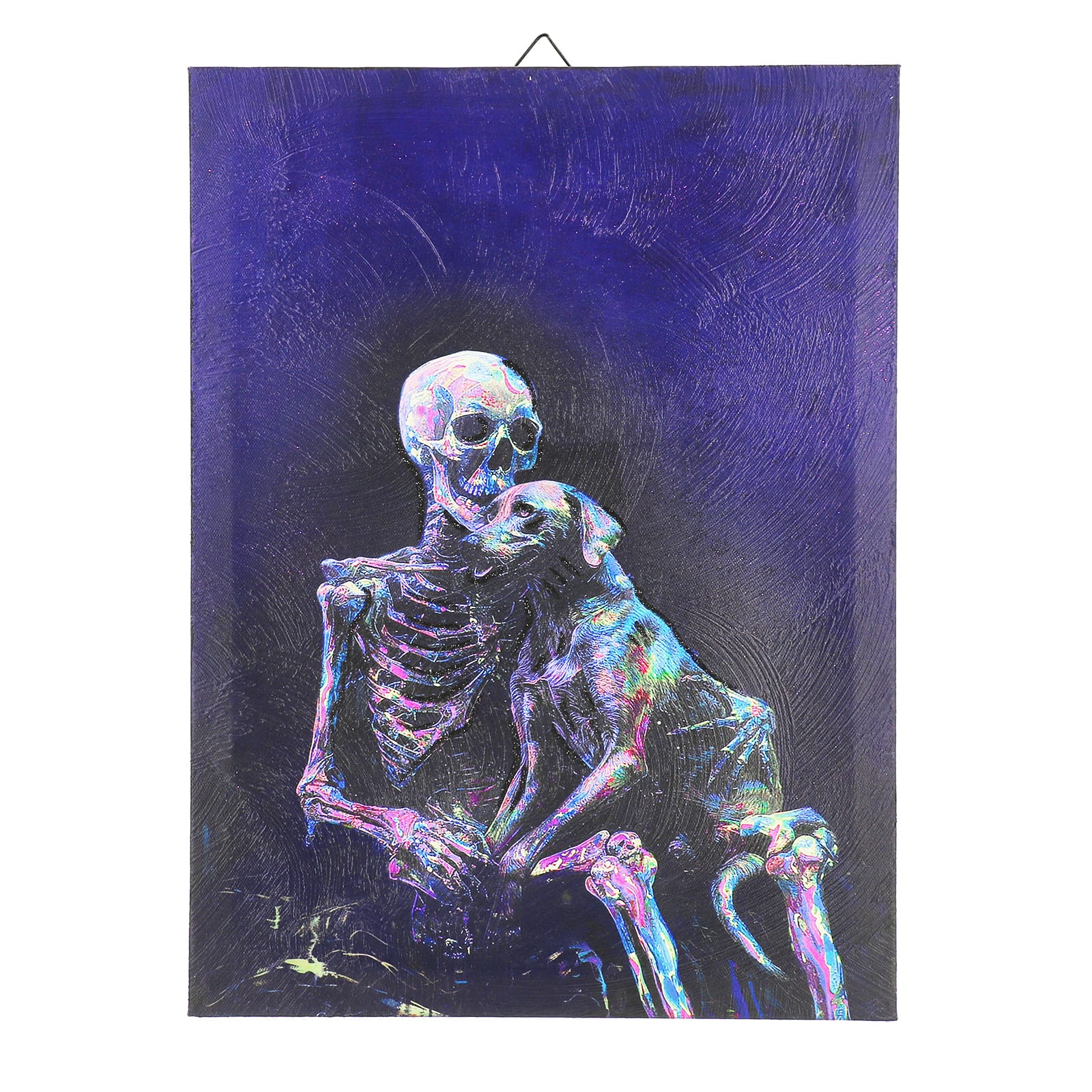 12&#x22; x 17&#x22; Skeleton with Dog Canvas Wall Art by Ashland&#xAE;