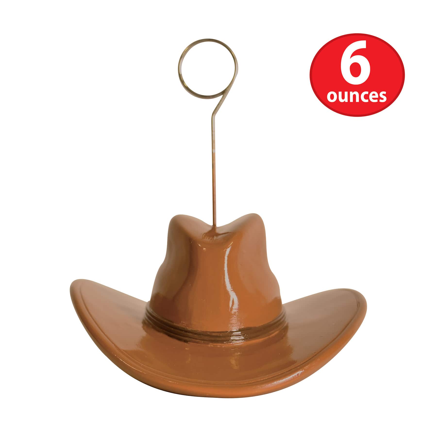 Beistle 6oz. Cowboy Hat Photo & Balloon Holder, 2ct.