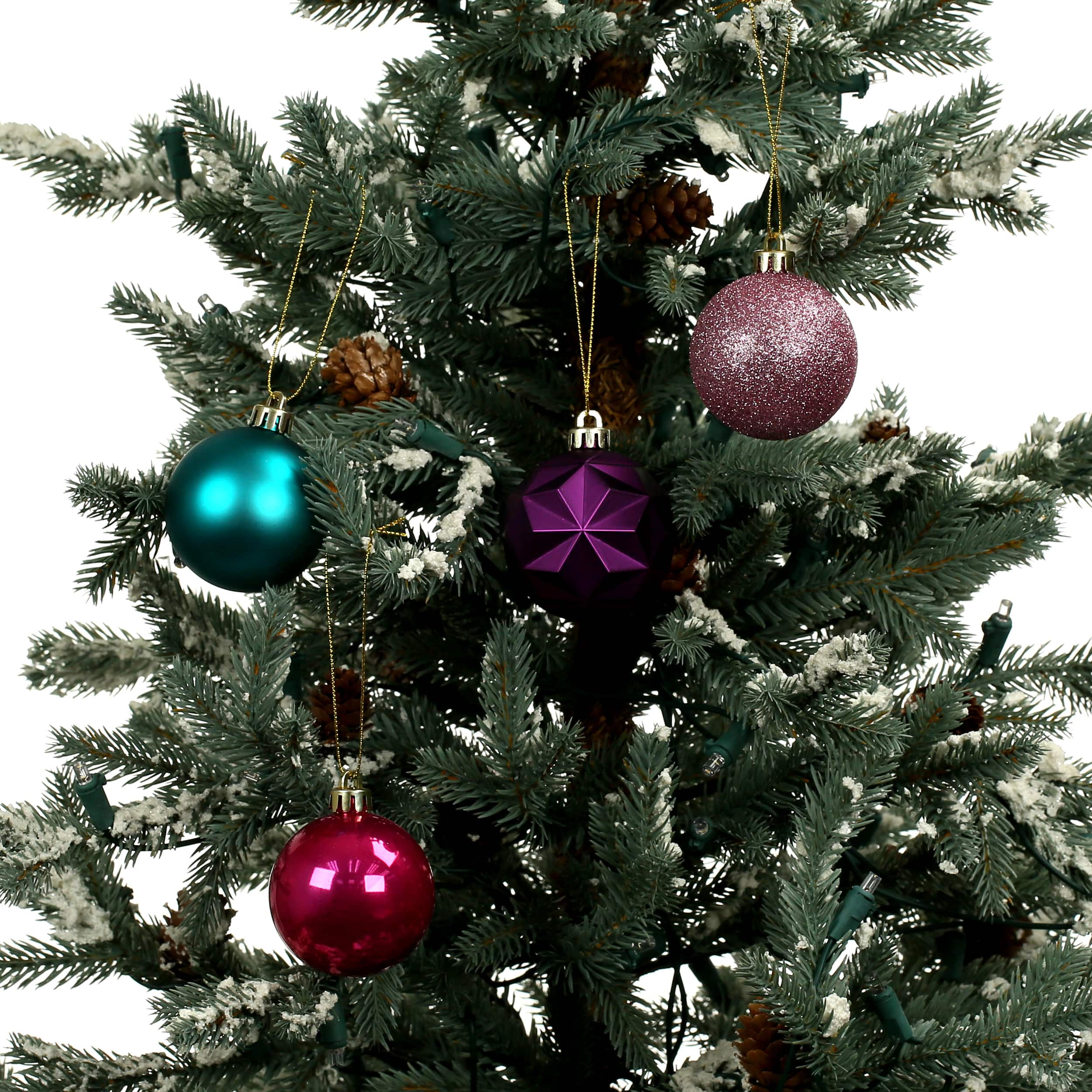 40 Pack 2.2" Jewels & Jolly Shatterproof Ball Ornaments by Ashland®